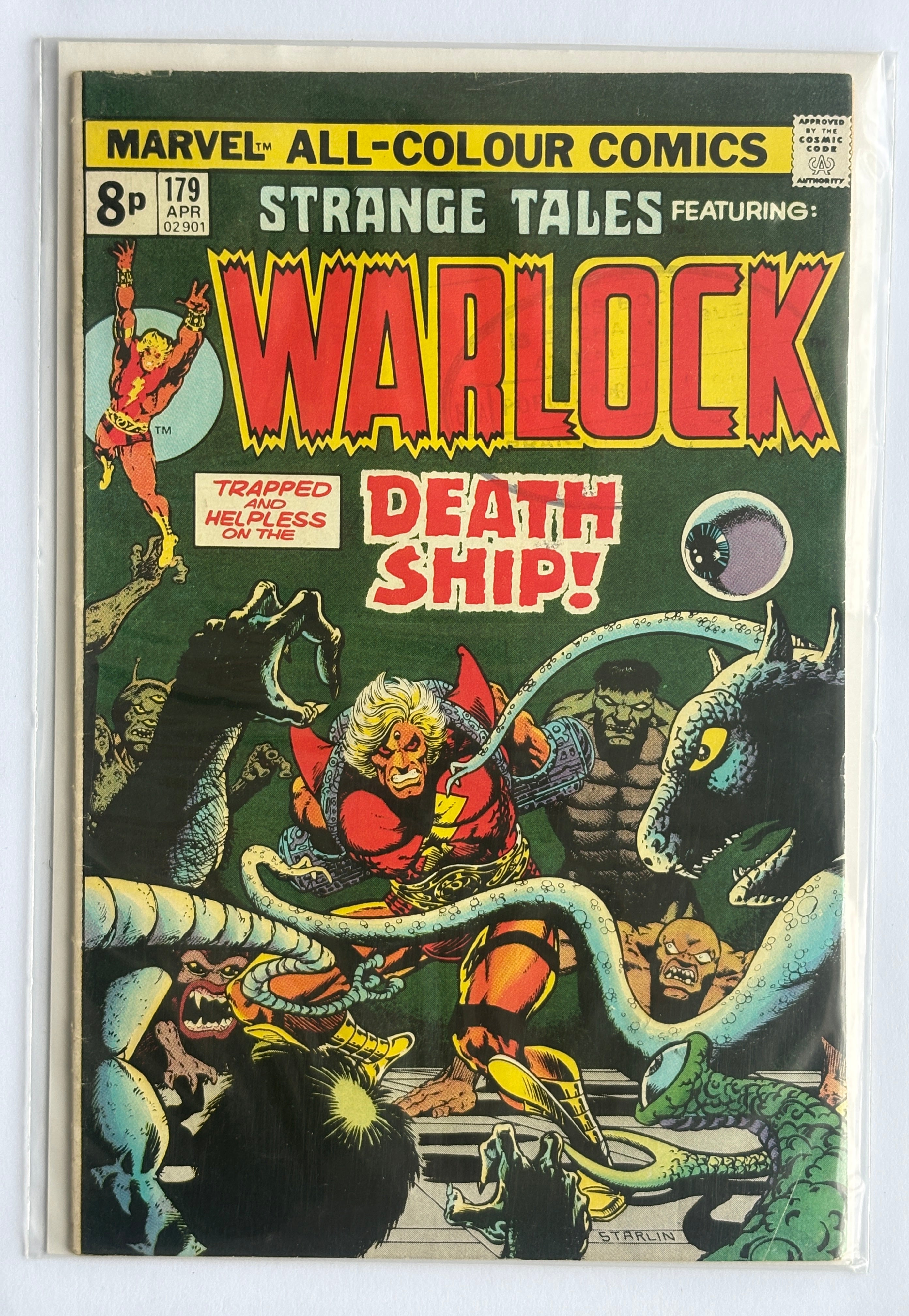 Strange Tales featuring Warlock #179 - UK Variant Marvel Comics April 1975 - FN 6.0