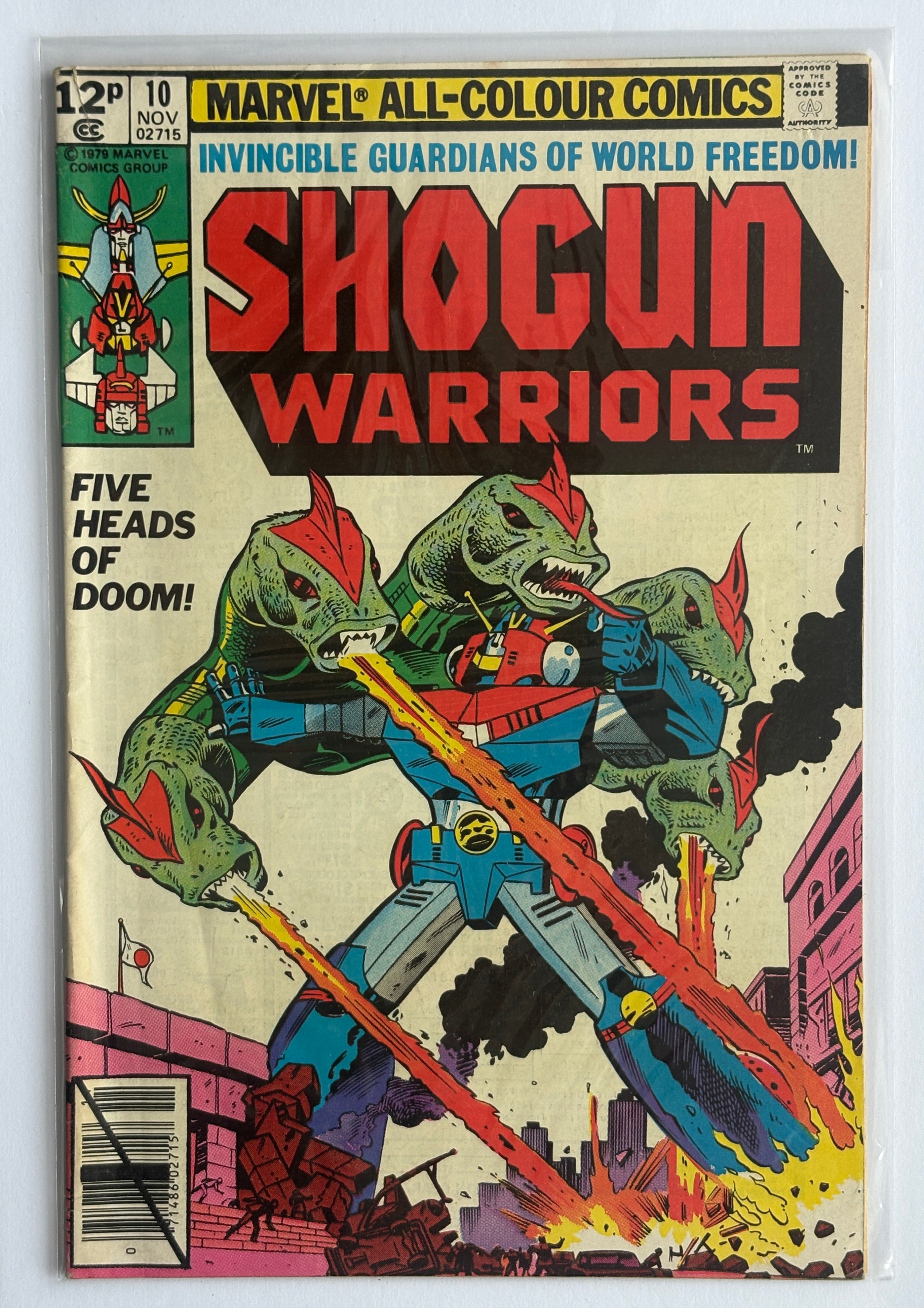 Shogun Warriors #10 - UK Variant - Marvel Comics - November 1979 FN 6.0