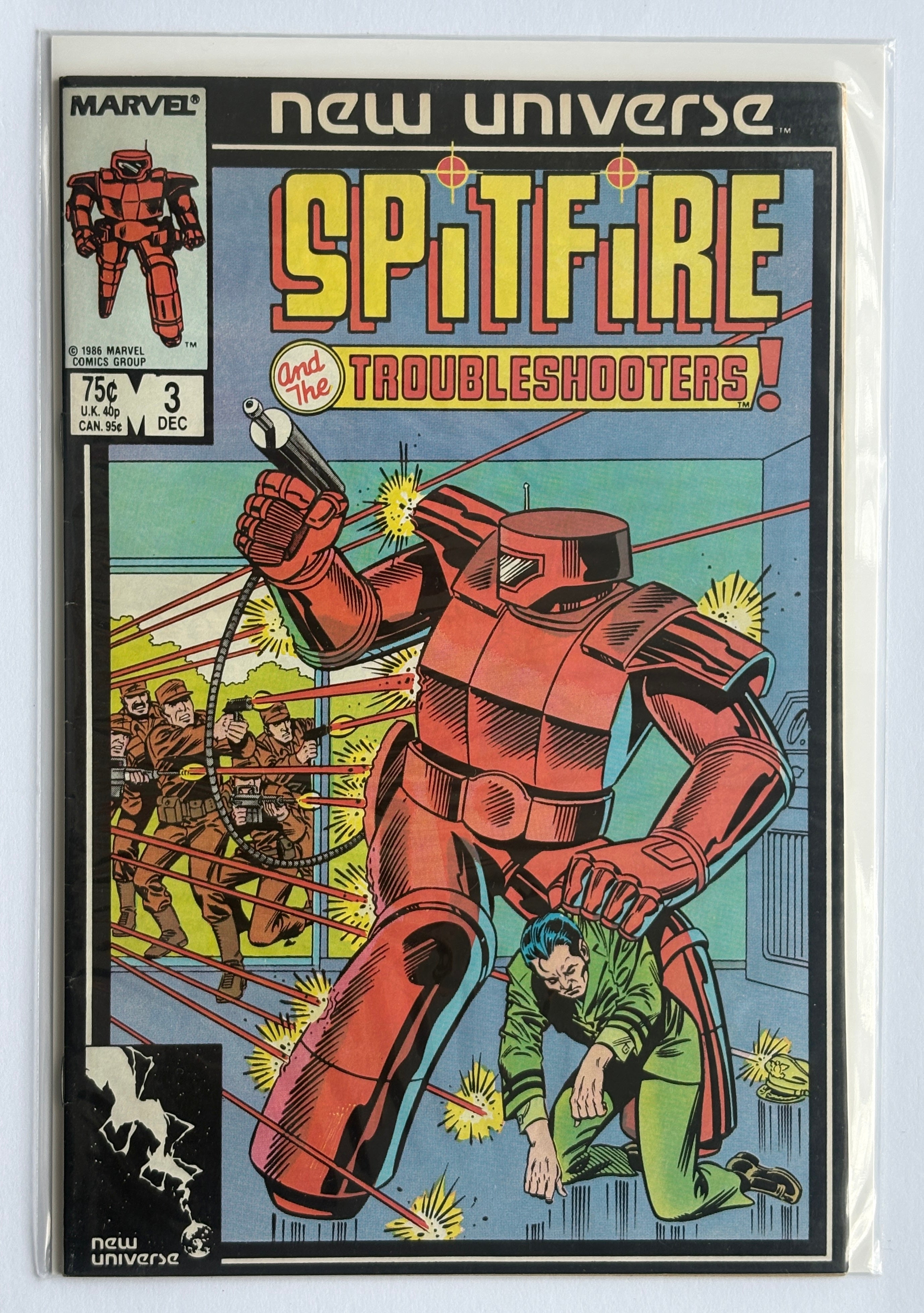 Spitfire and the Troubleshooters #3 - Marvel December 1986 FN+ 6.5