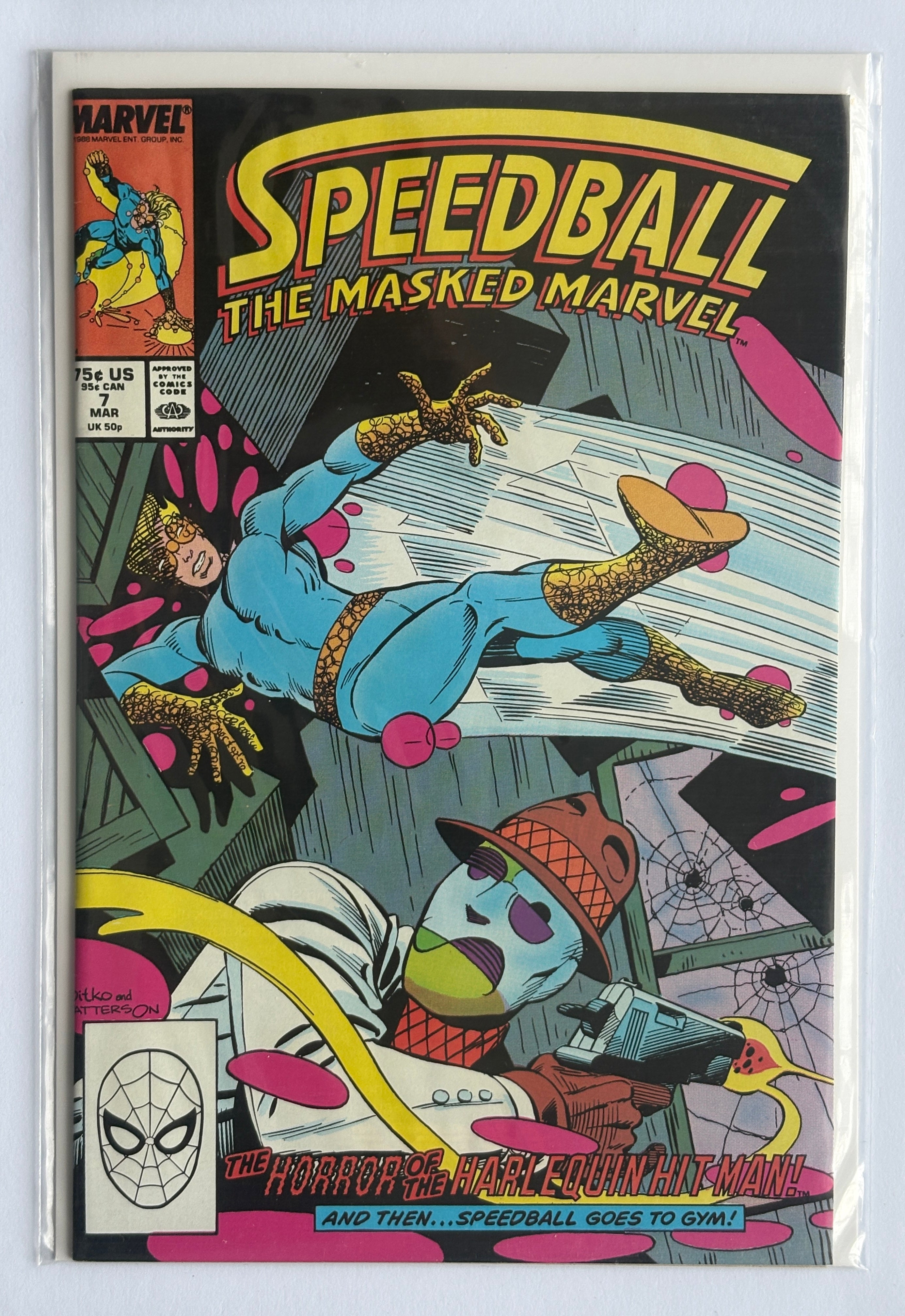 Speedball #7 The Masked Marvel - Marvel Comics March 1989 VF 8.0