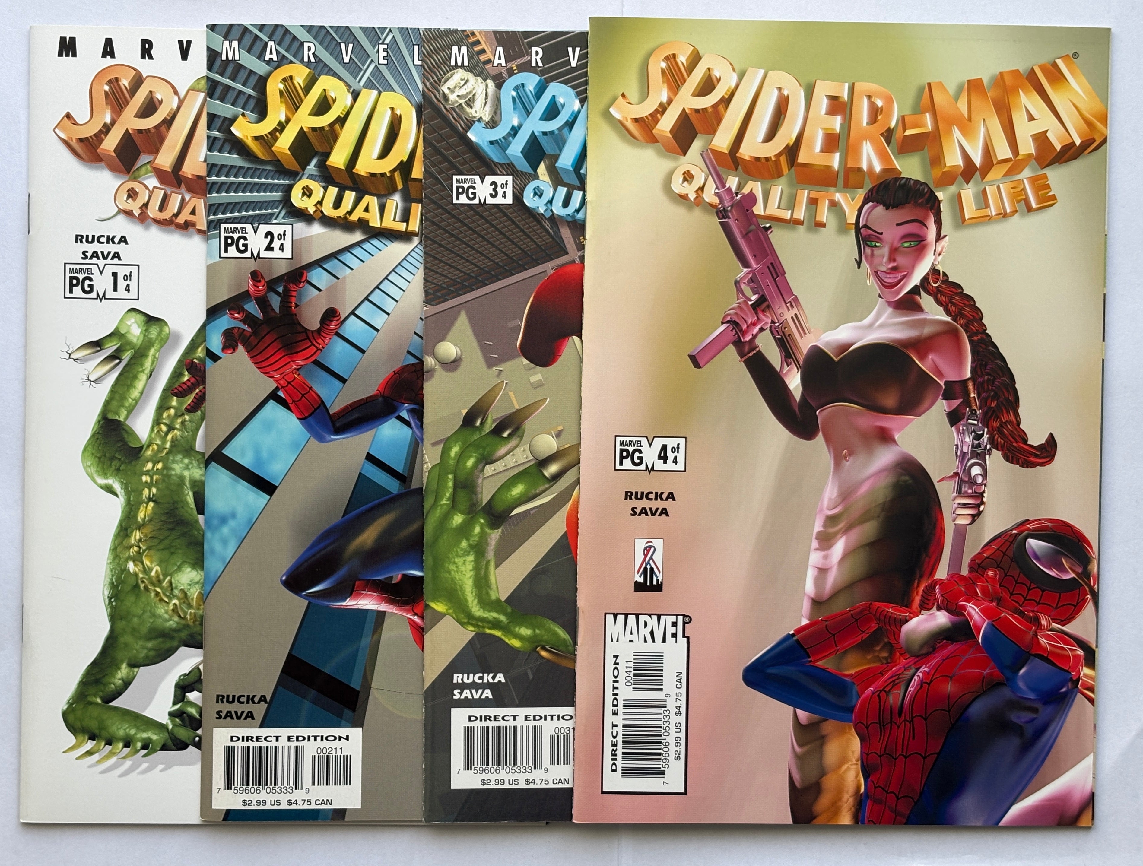 Spider-Man Quality of Life #1 to 4 Complete Set (4 Comics) Marvel 2002 VF/NM 9.0