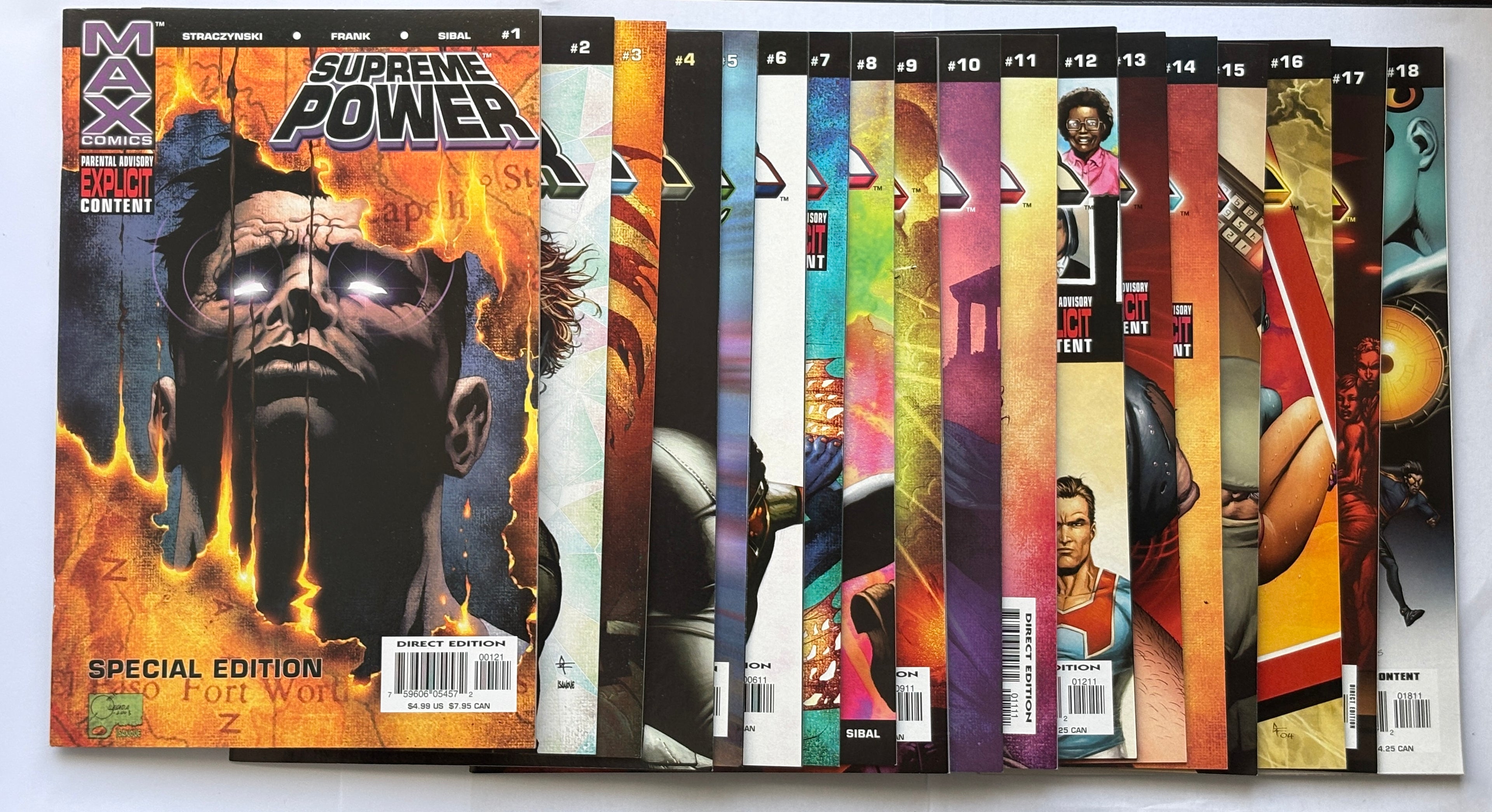 Supreme Power #1 to 18 Run (18 Comics) Marvel Comics 2003/4 VF+ 8.5
