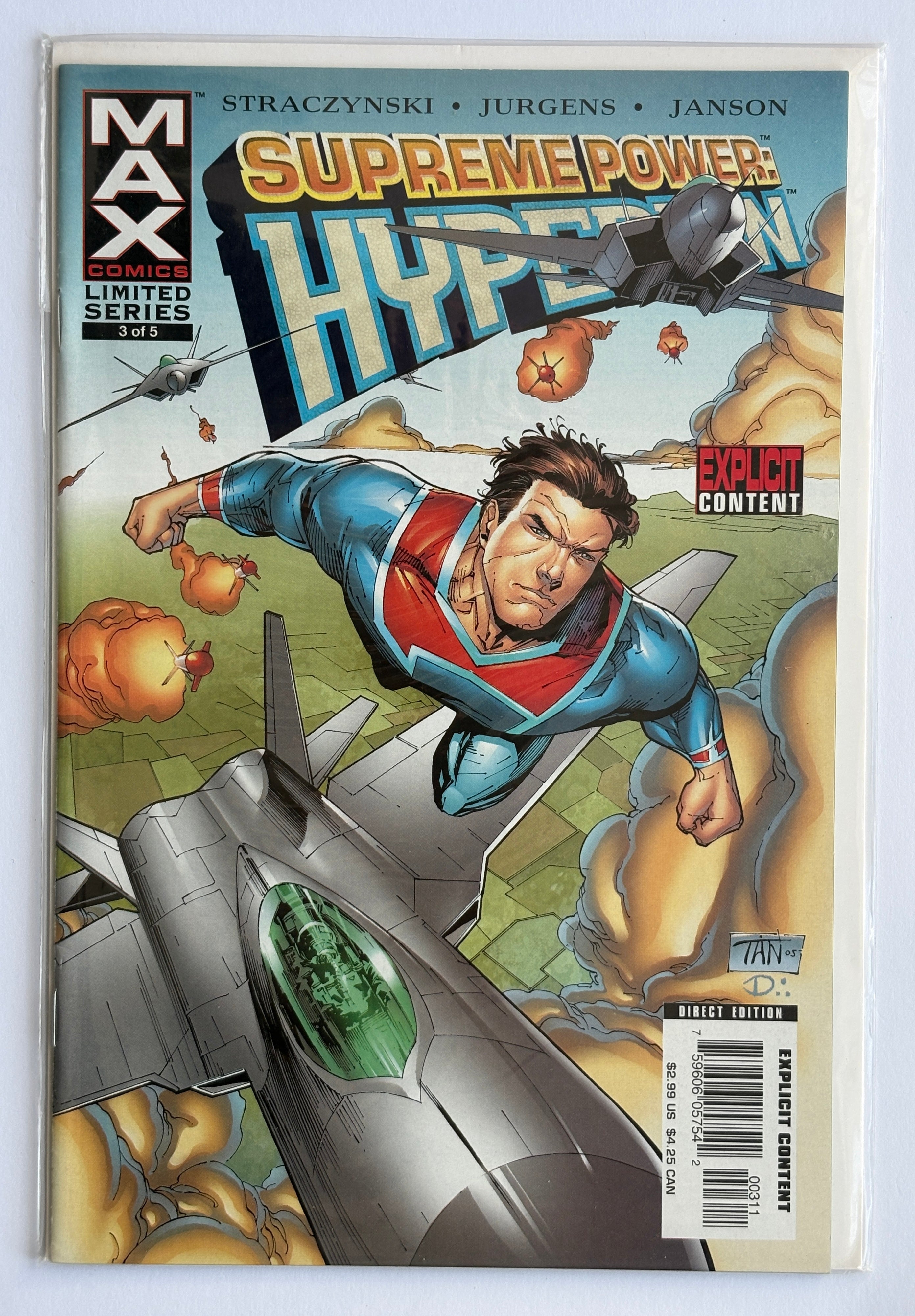 Supreme Power Hyperion #3 - 1st Printing - Marvel Comics January 2006 VF+ 8.5