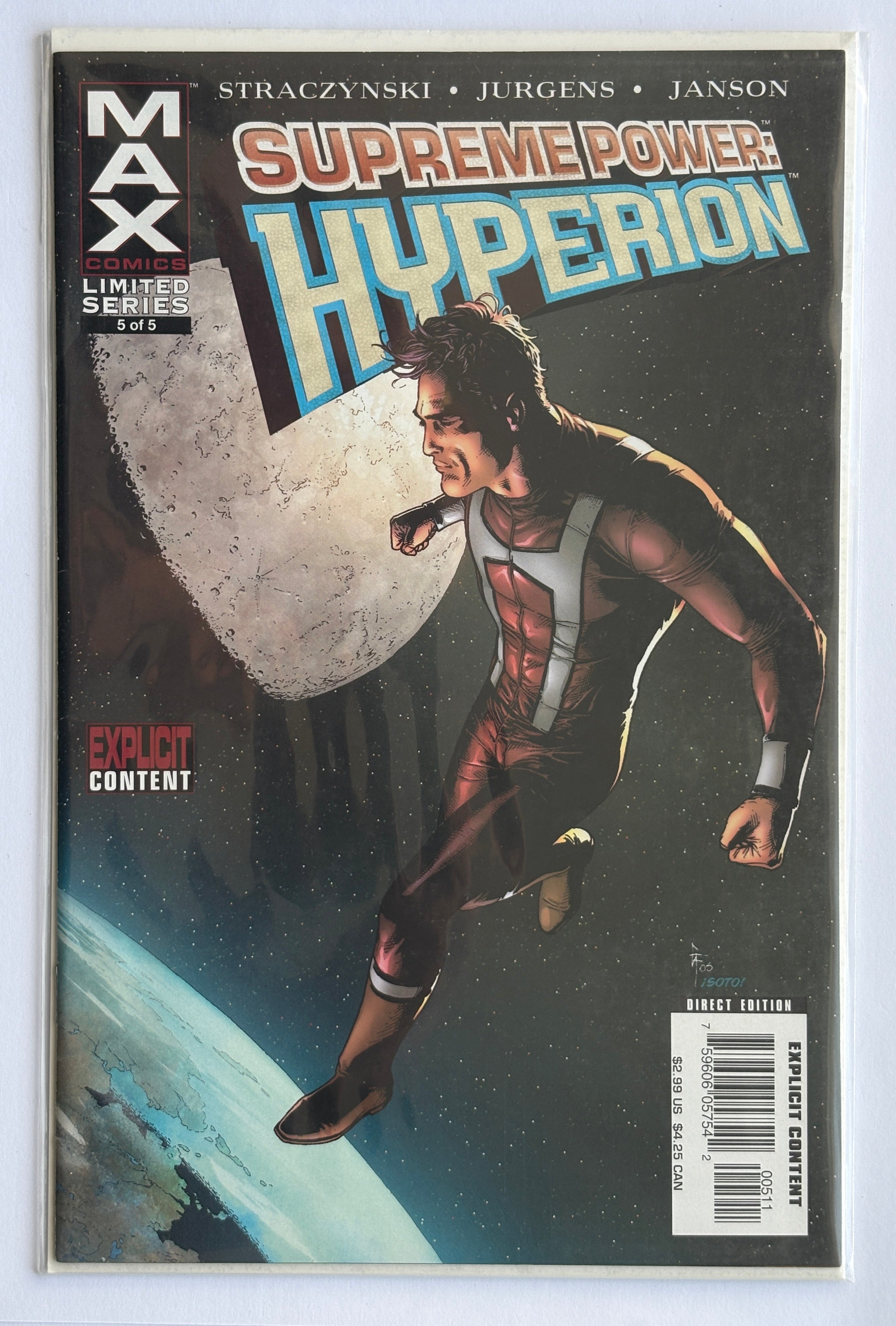 Supreme Power Hyperion #5 - 1st Printing - Marvel Comics March 2006 VF 8.0