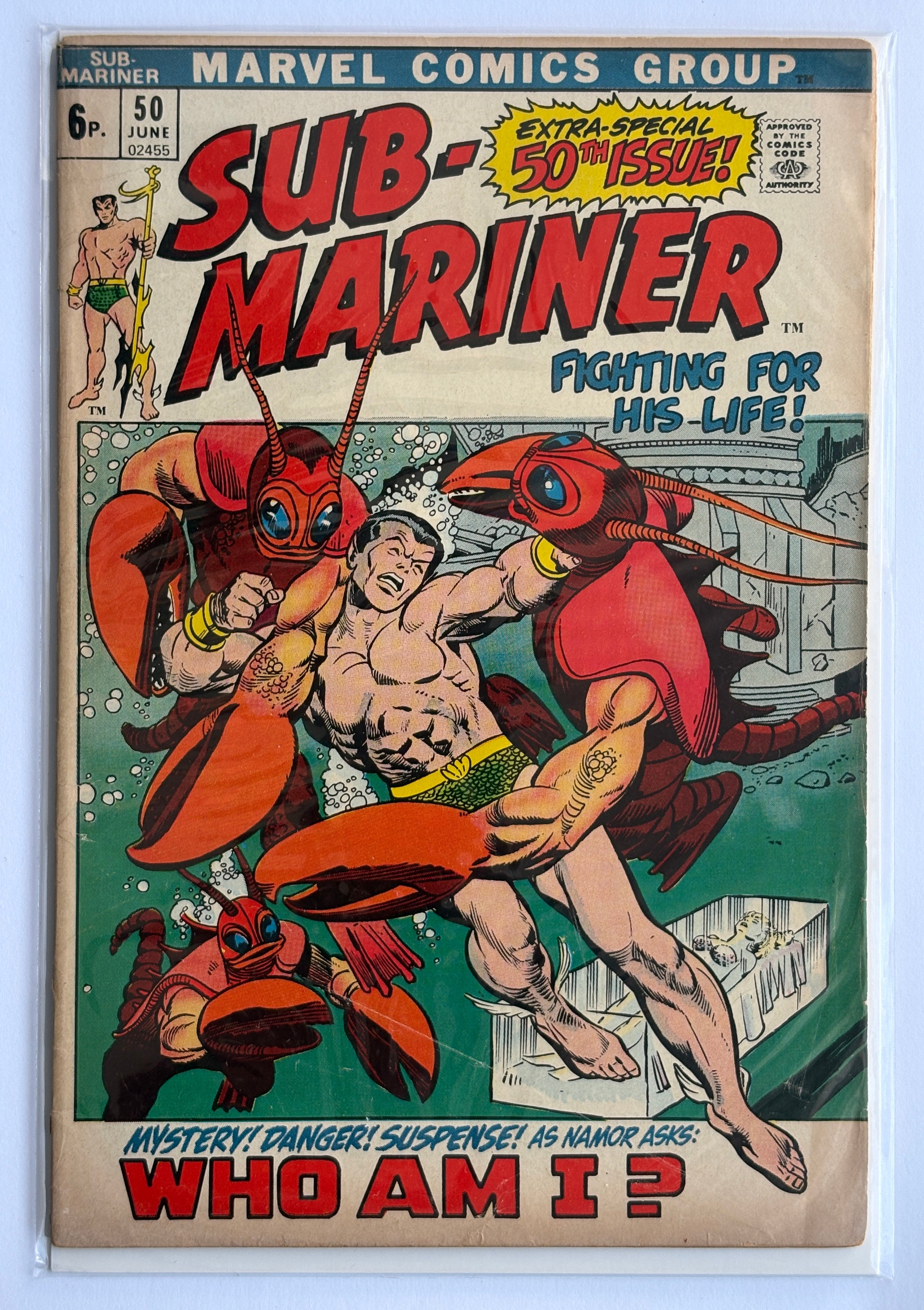 The Sub-Mariner #50 - 1st App Namorita Marvel Comics UK Variant June 1972 FN 6.0