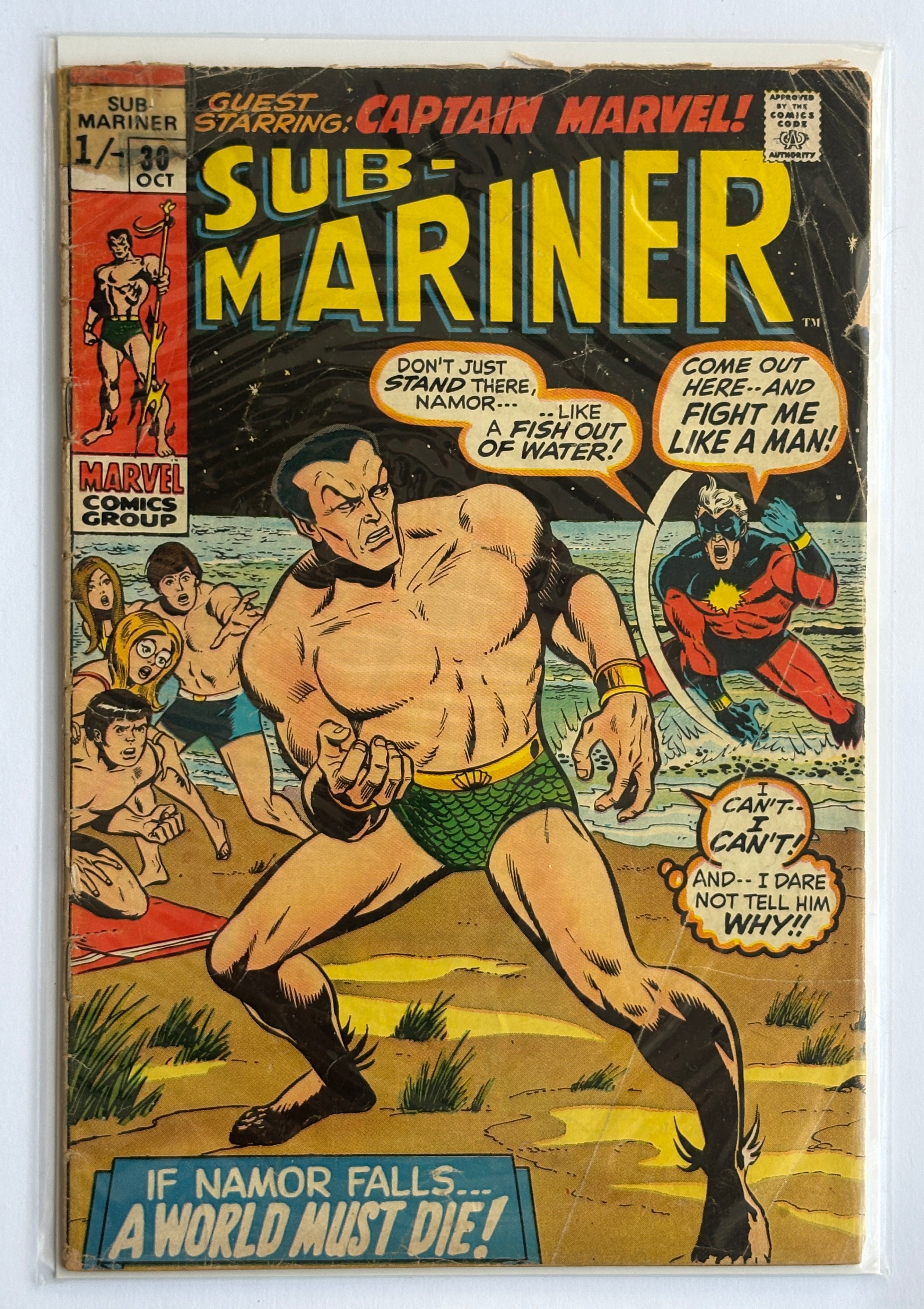 The Sub-Mariner #30 - Marvel Comics UK Variant October 1970 GD 2.0