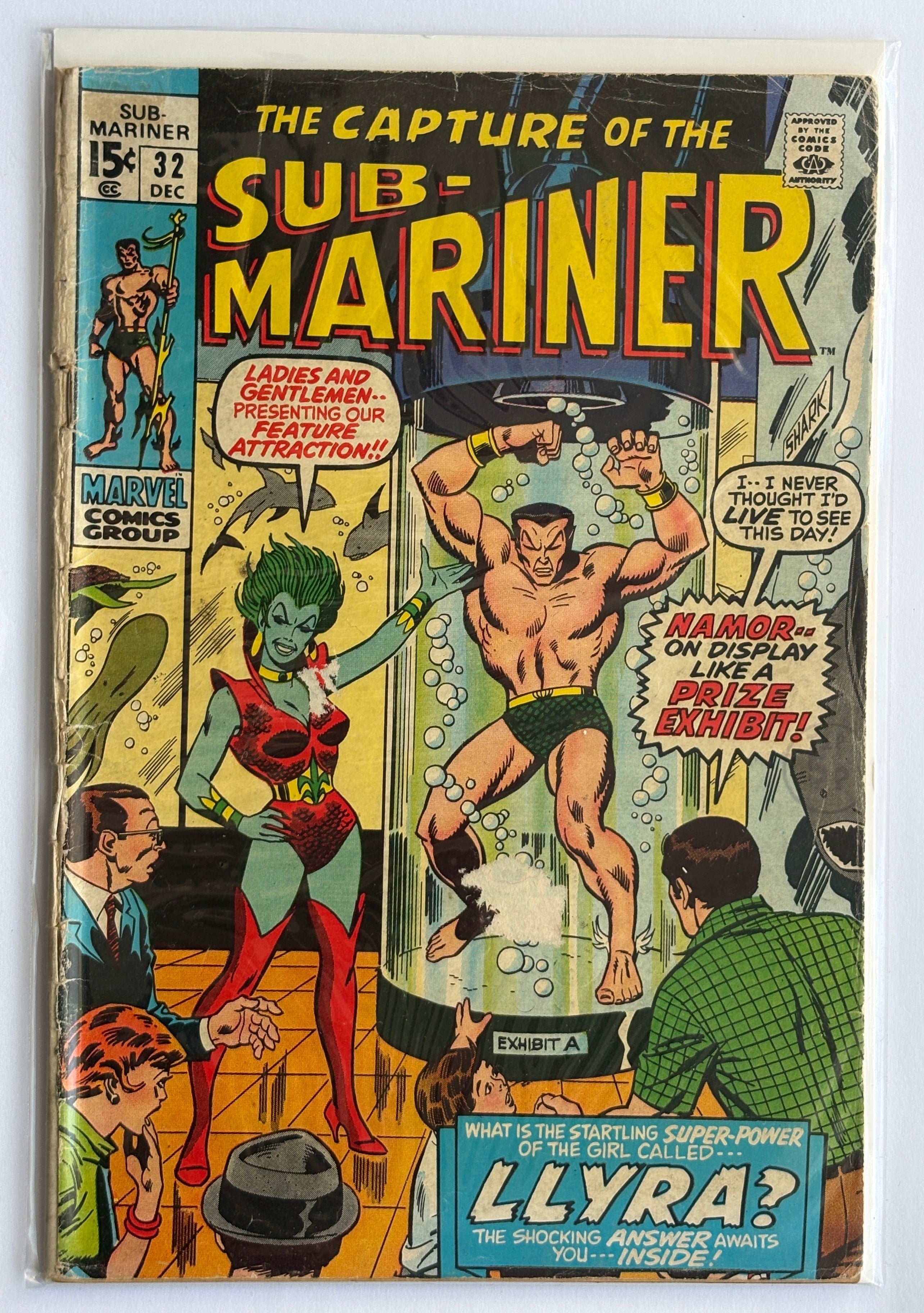 Sub-Mariner #32 - 1st App Llyra - Marvel Comics - December 1970 GD+ 2.5