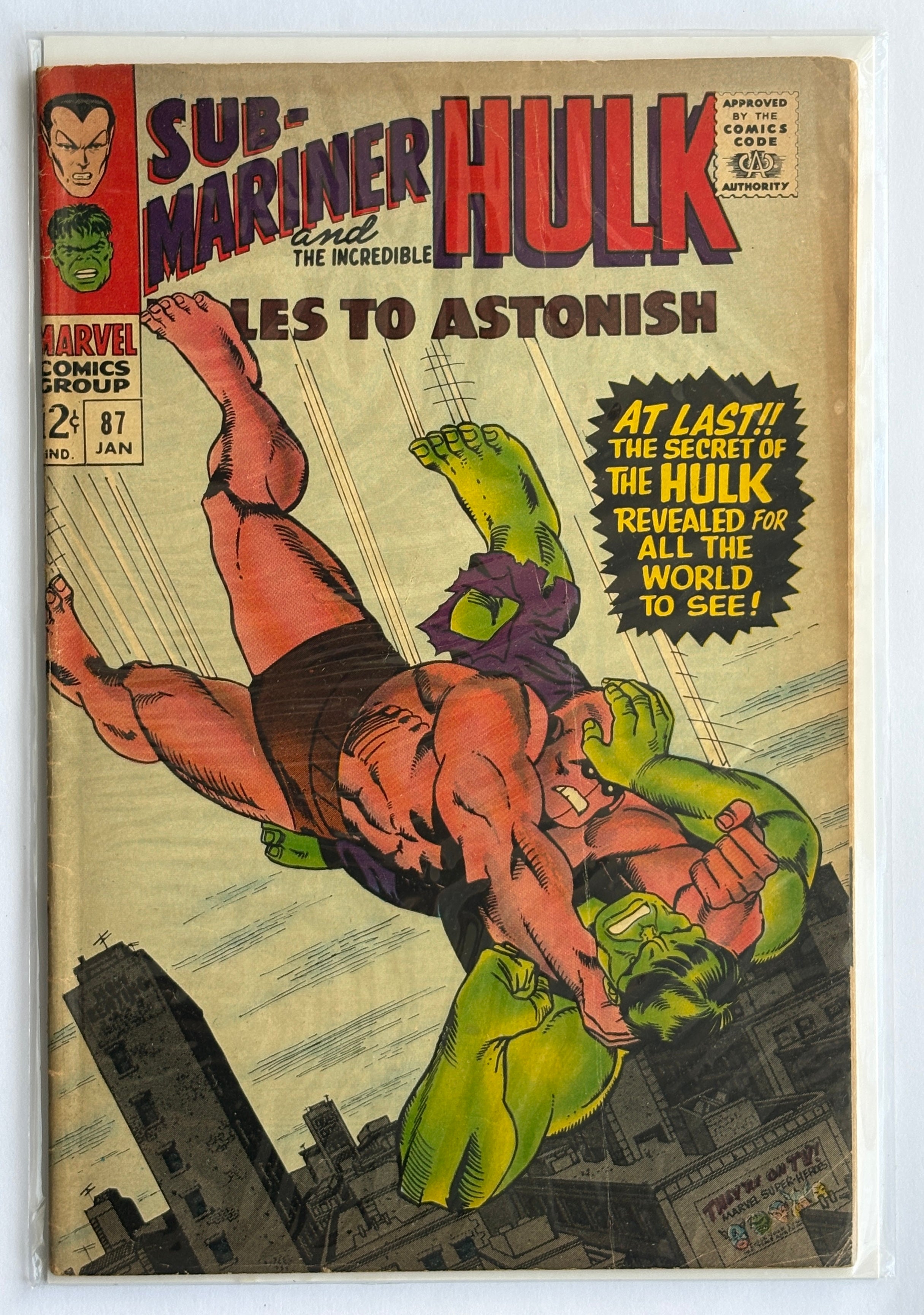 Tales to Astonish #87- Sub-Mariner & Hulk Marvel Comics January 1967 VG 4.0