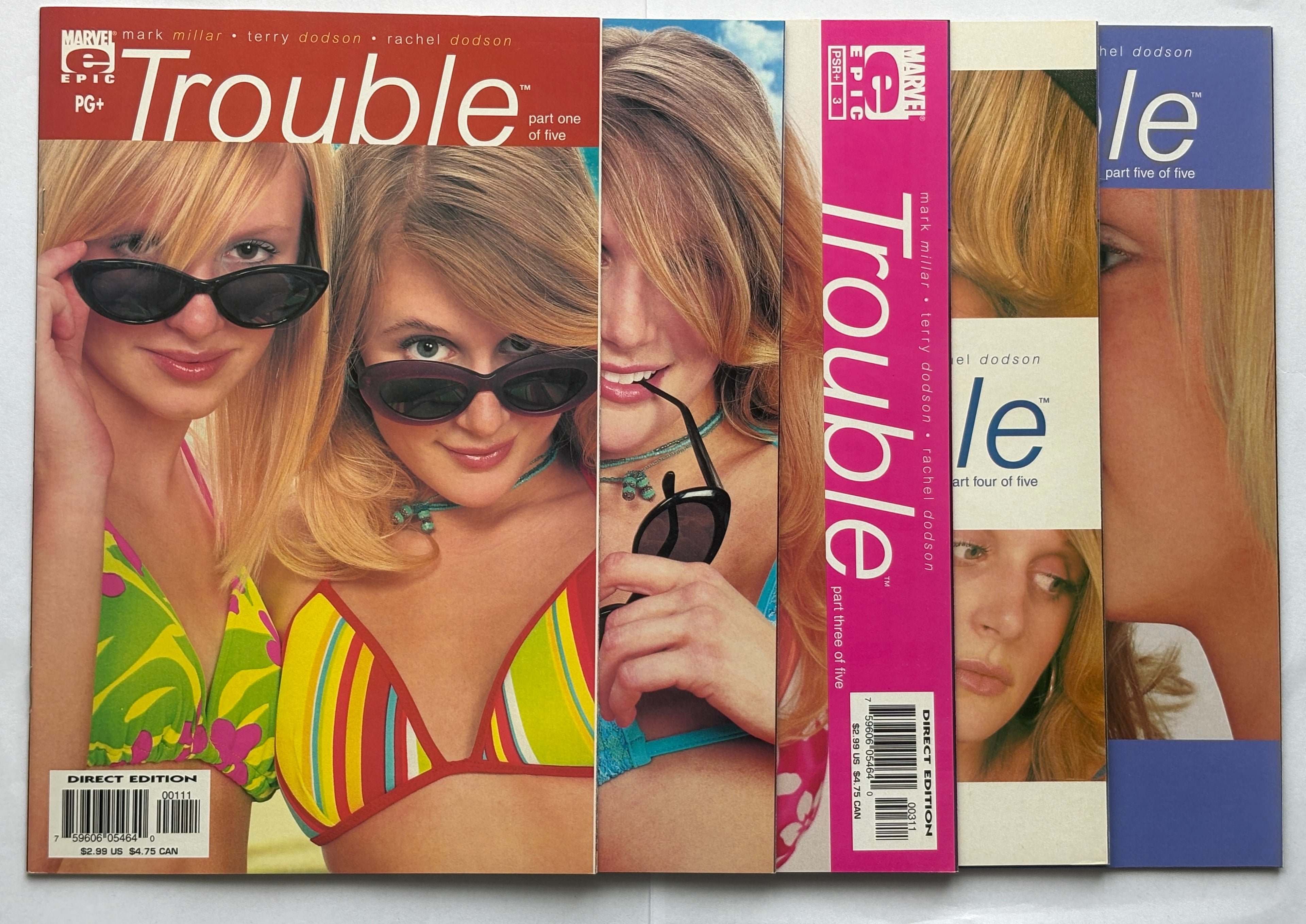 Trouble #1 to 5 Complete Set of 5 Comics Marvel/Epic 2003/4 VF/NM 9.0