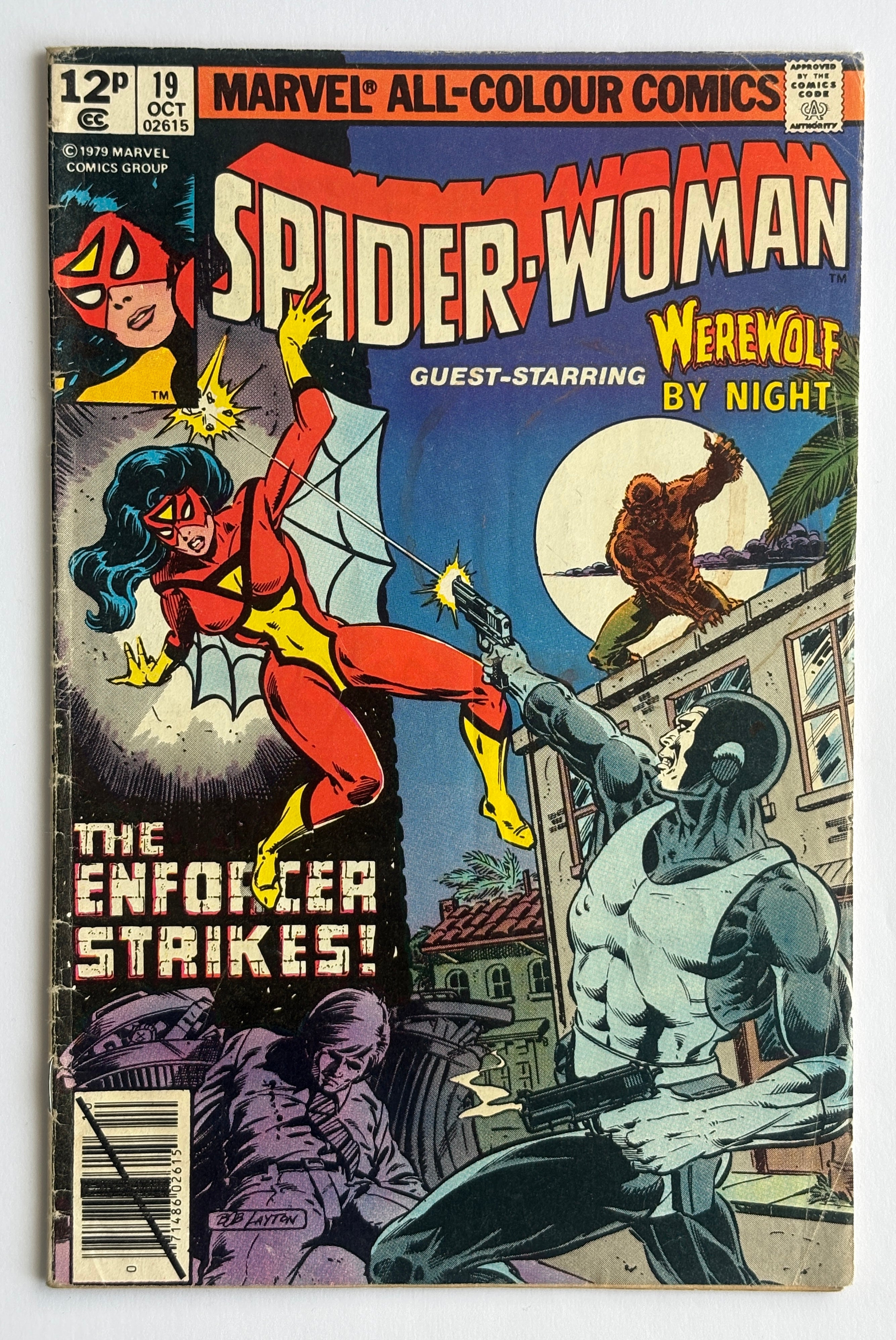 Spider-Woman #19 Werewolf by Night  Marvel Comics UK Variant Oct 1979 VG+ 4.5