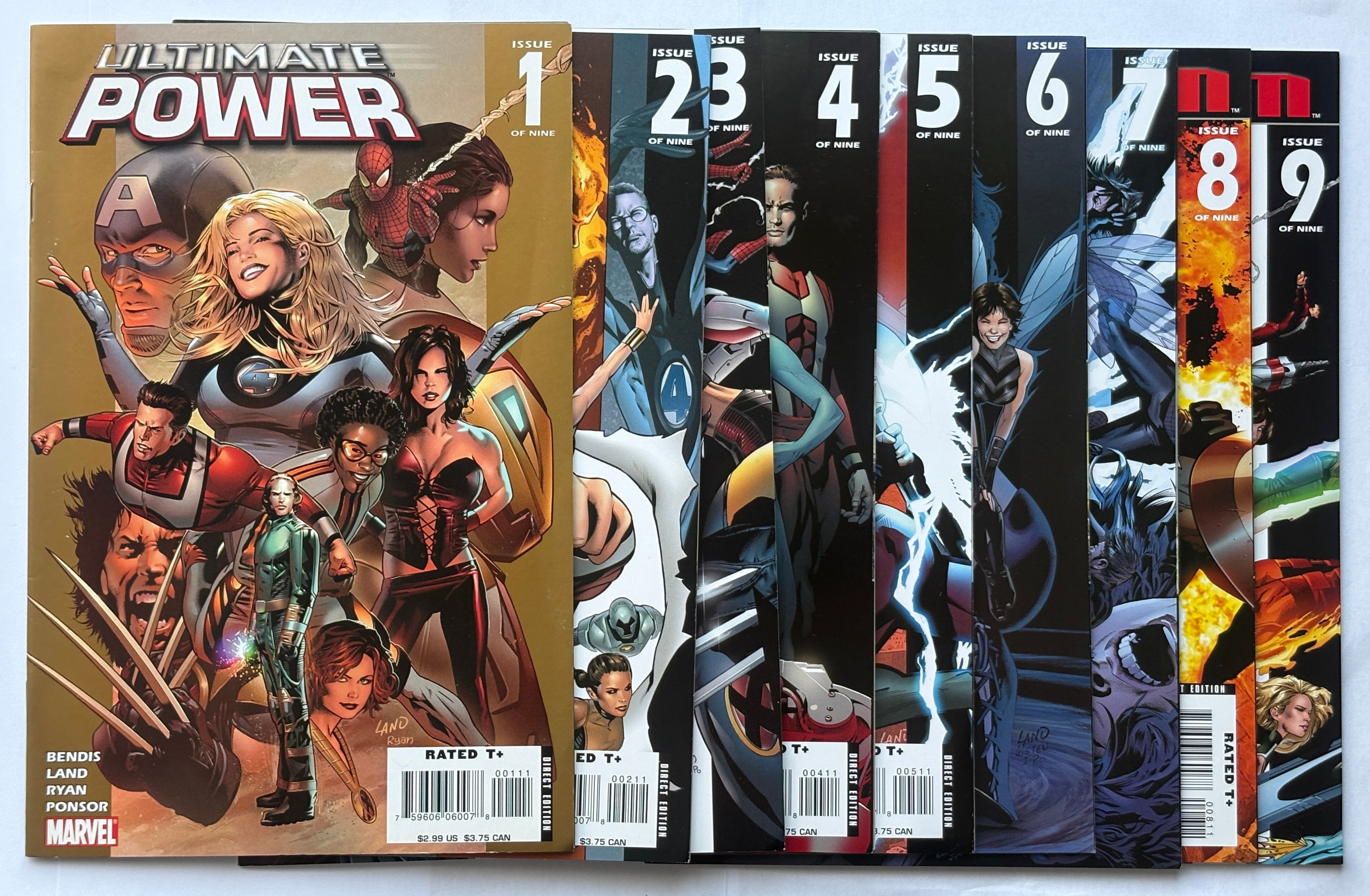 Ultimate Power #1 to 9 Complete Set Marvel Comics 2007/8 VF+ 8.5