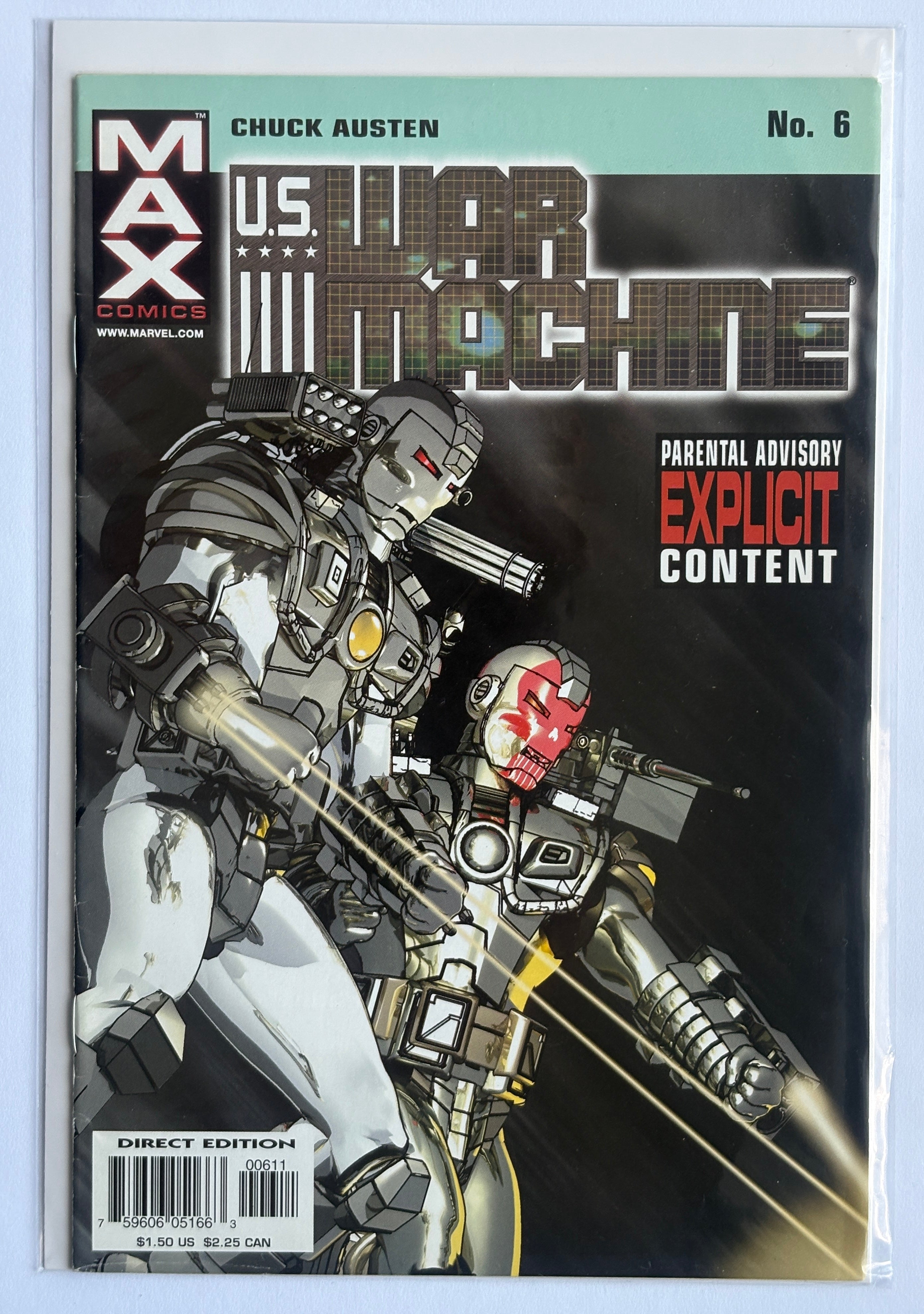 US War Machine #6 - 1st Printing - Max Marvel Comics - December 2001 F/VF 7.0