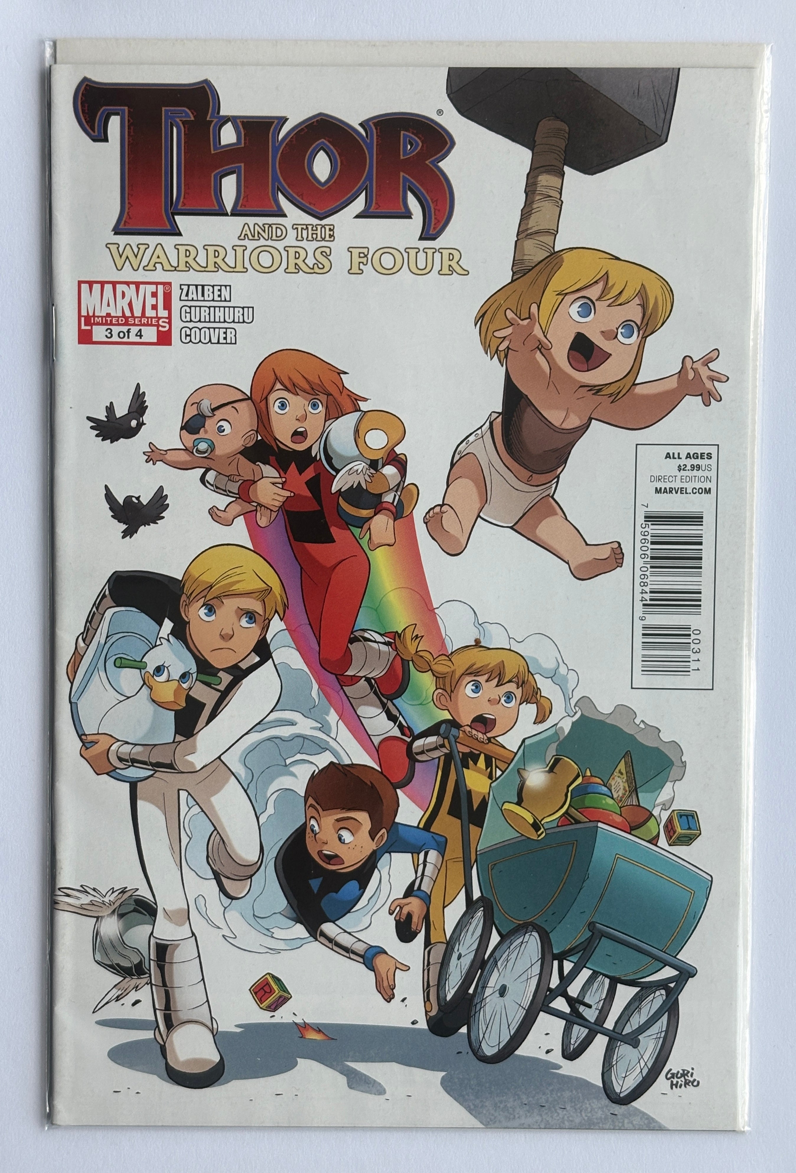 Thor and the Warriors Four #3 (3 of 4) Marvel Comics August  2010 FN+ 6.5