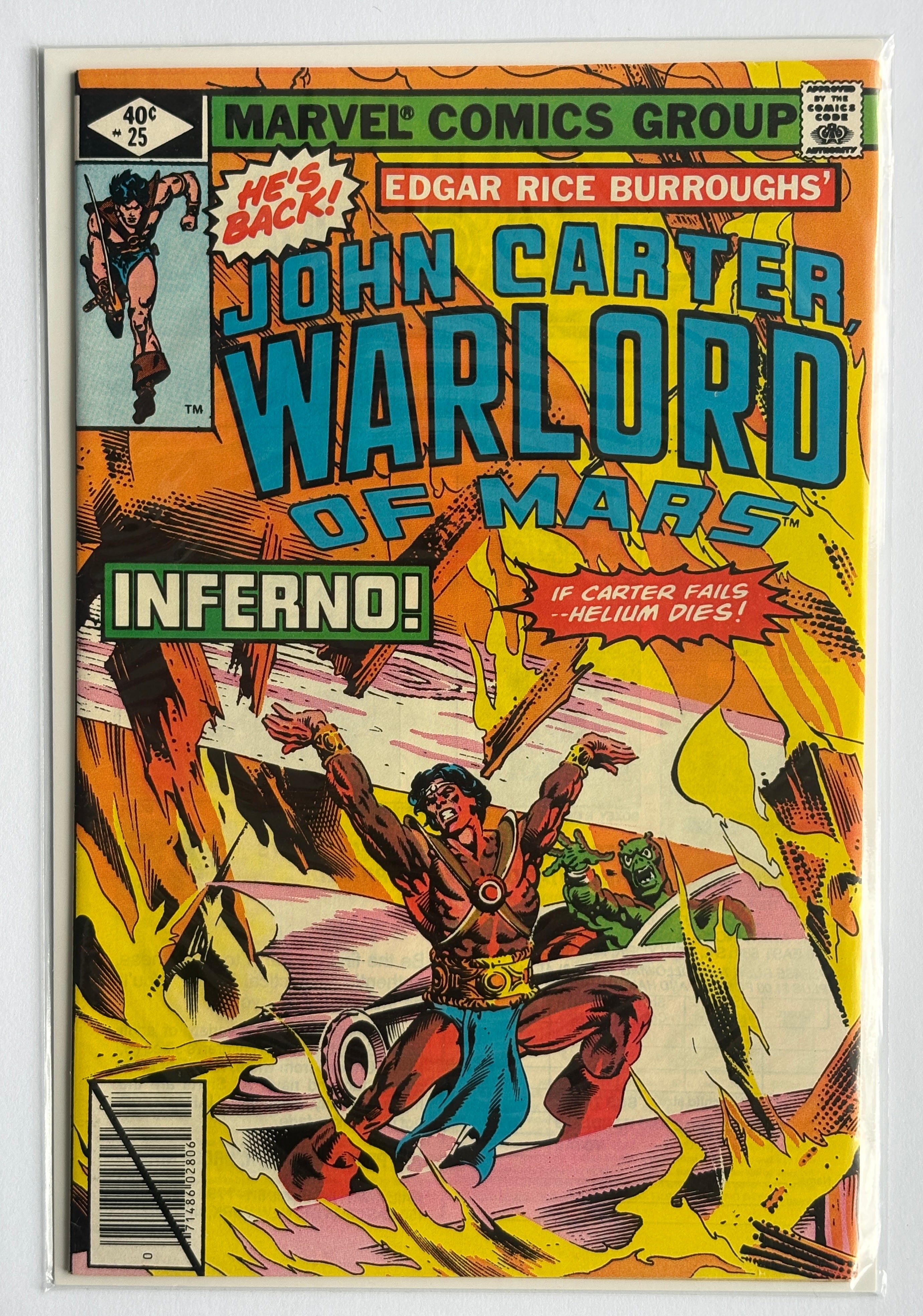 John Carter Warlord of Mars #25 - Marvel Comics July 1979 VF+ 8.5