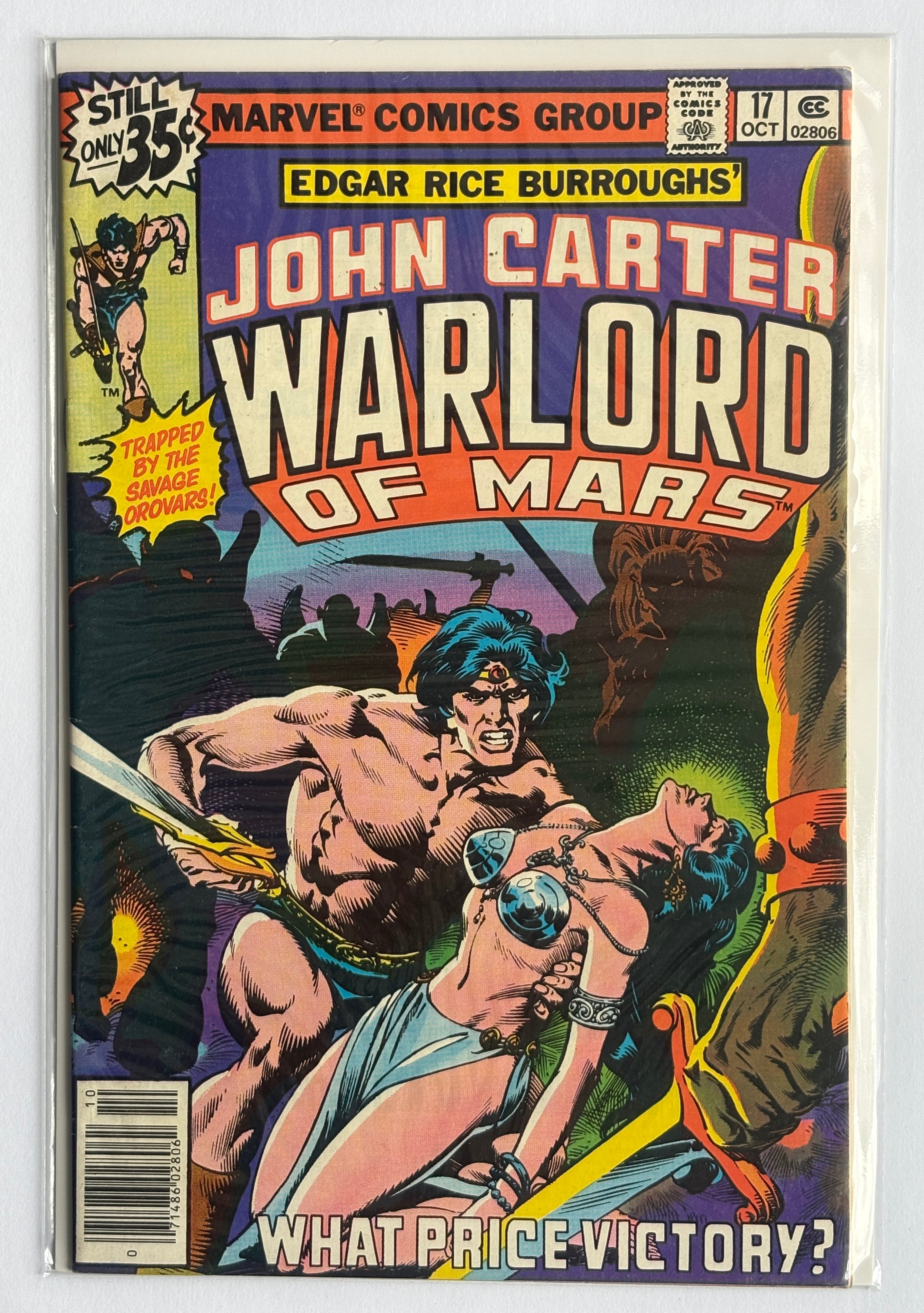 John Carter Warlord of Mars #17 - Marvel Comics October 1978 VF- 7.5
