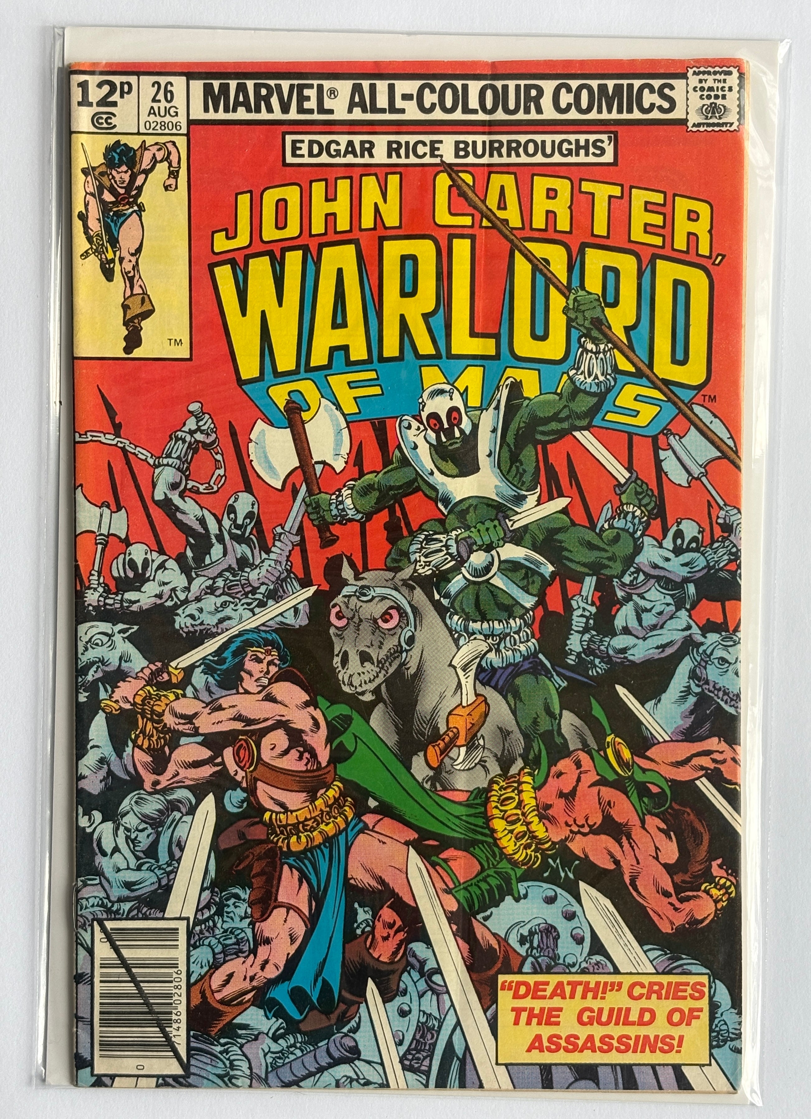 John Carter Warlord of Mars #26 - Marvel Comics UK Variant August 1979 FN 6.0
