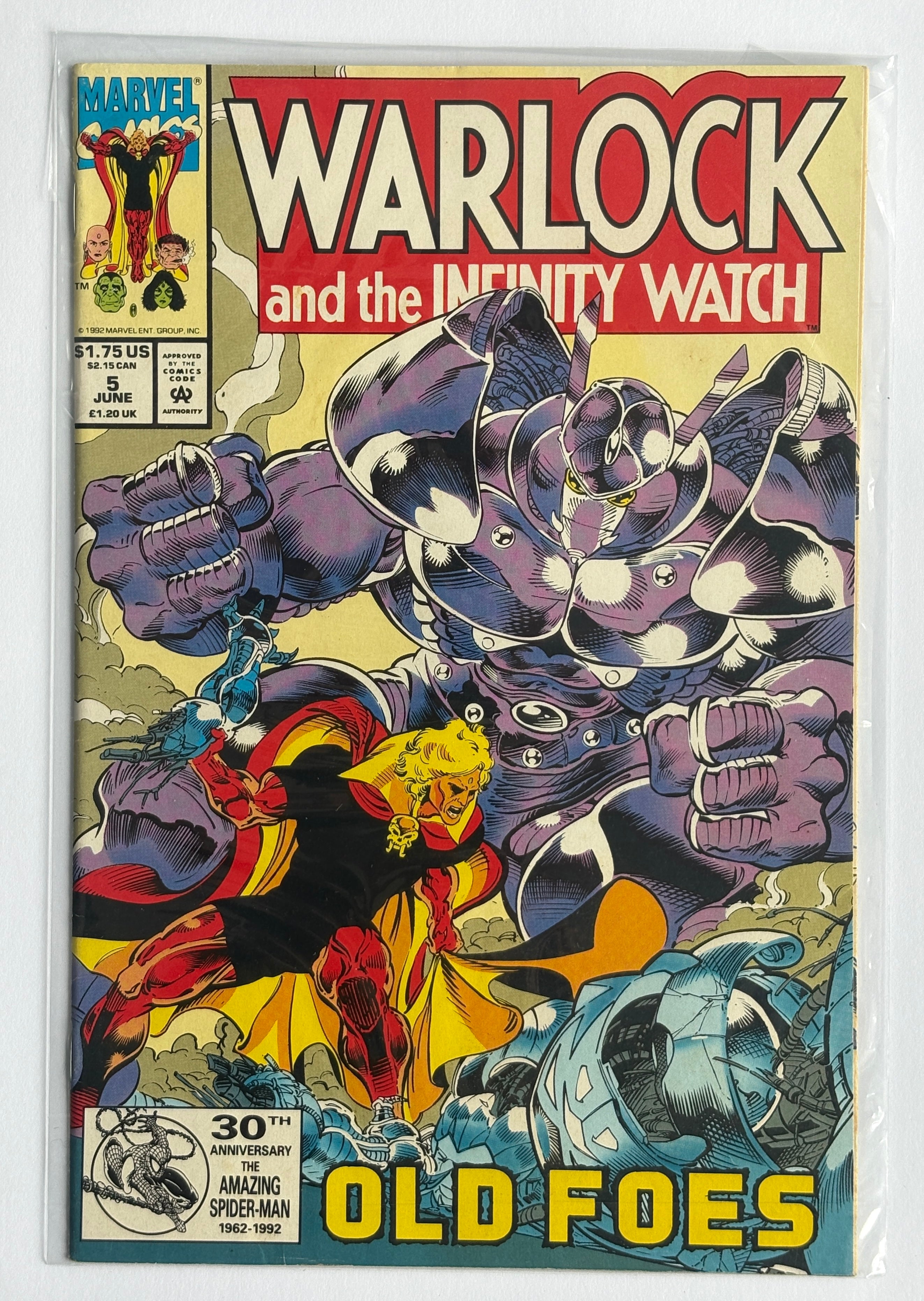 Warlock and the Infinity Watch #5 - Marvel Comics - June 1992 F/VF 7.0