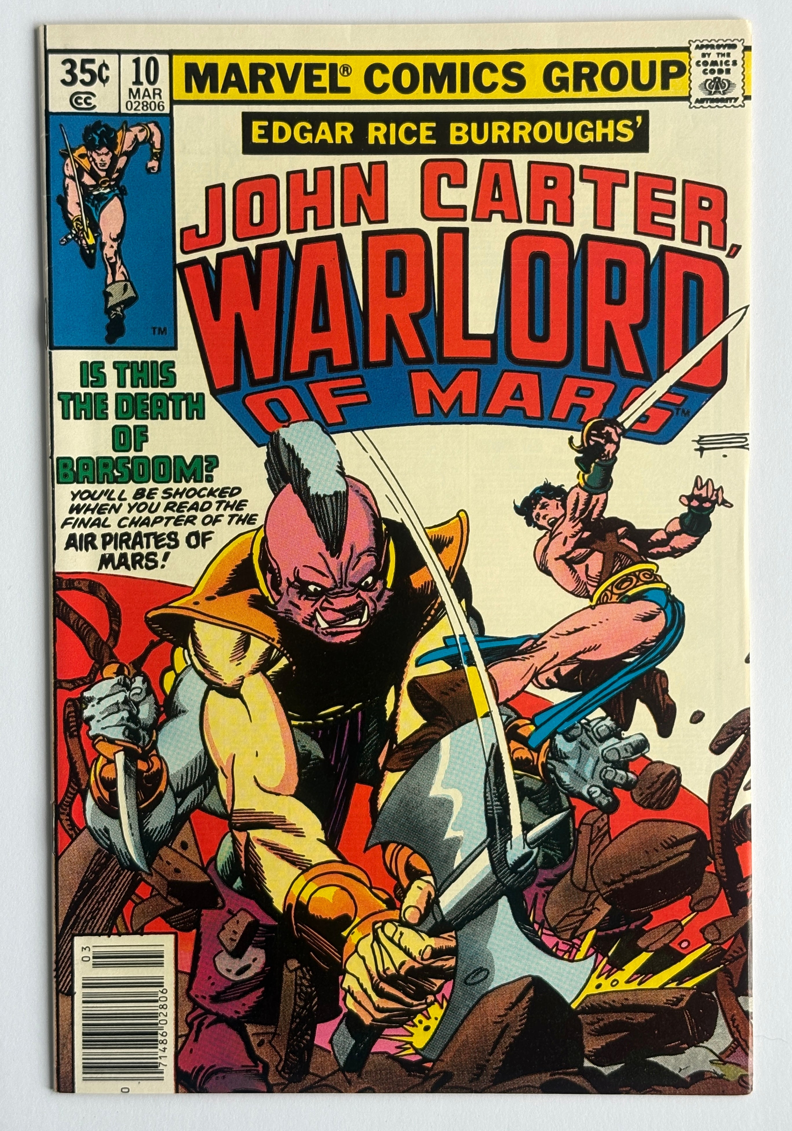 John Carter Warlord of Mars #10 - Marvel Comics March 1978 VF+ 8.5