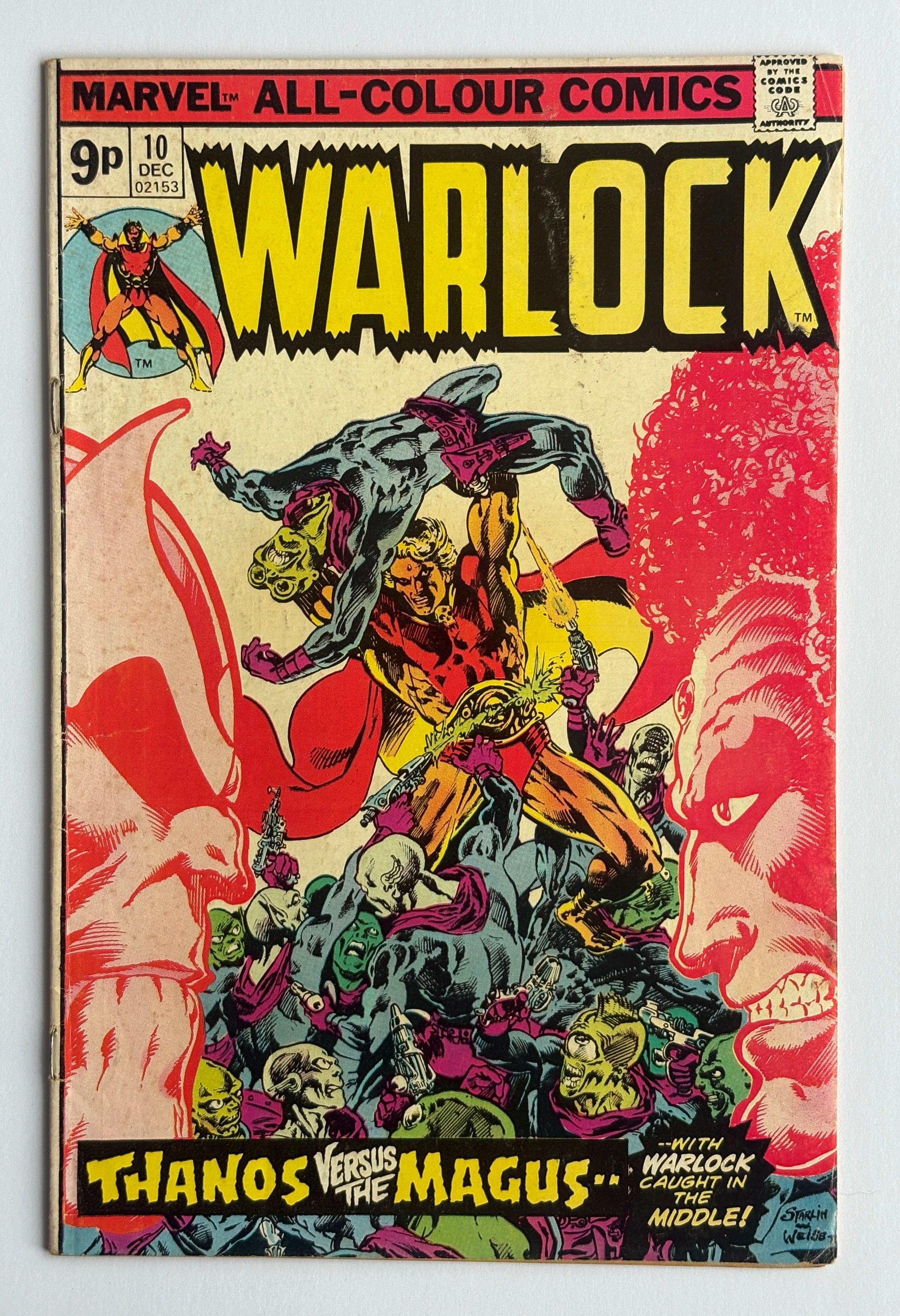 Warlock #10 - Thanos Vs The Magus - UK Variant December 1975 VG/FN 5.0