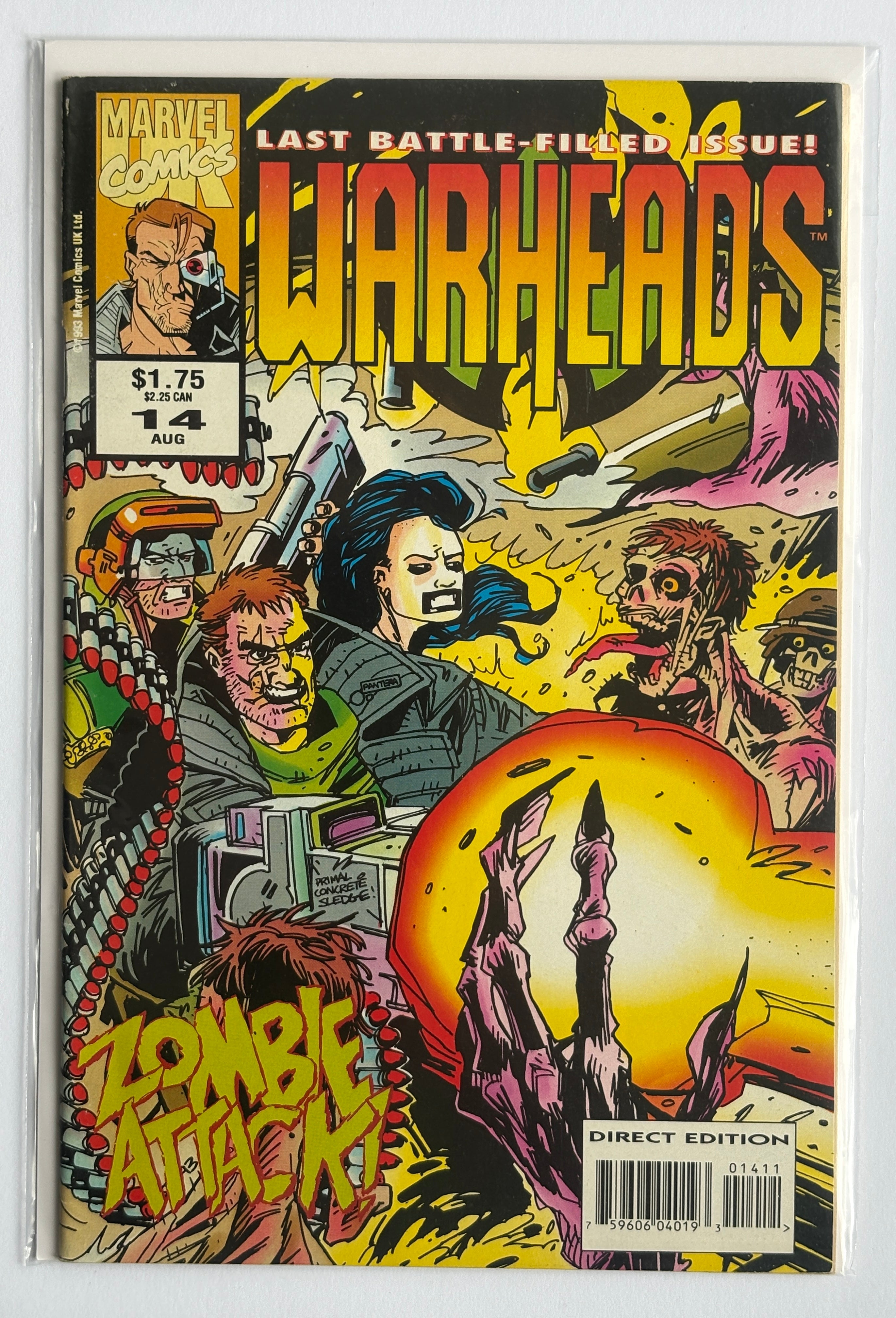 Warheads #14 - 1st Printing Marvel Comics August 1993 VF- 7.5