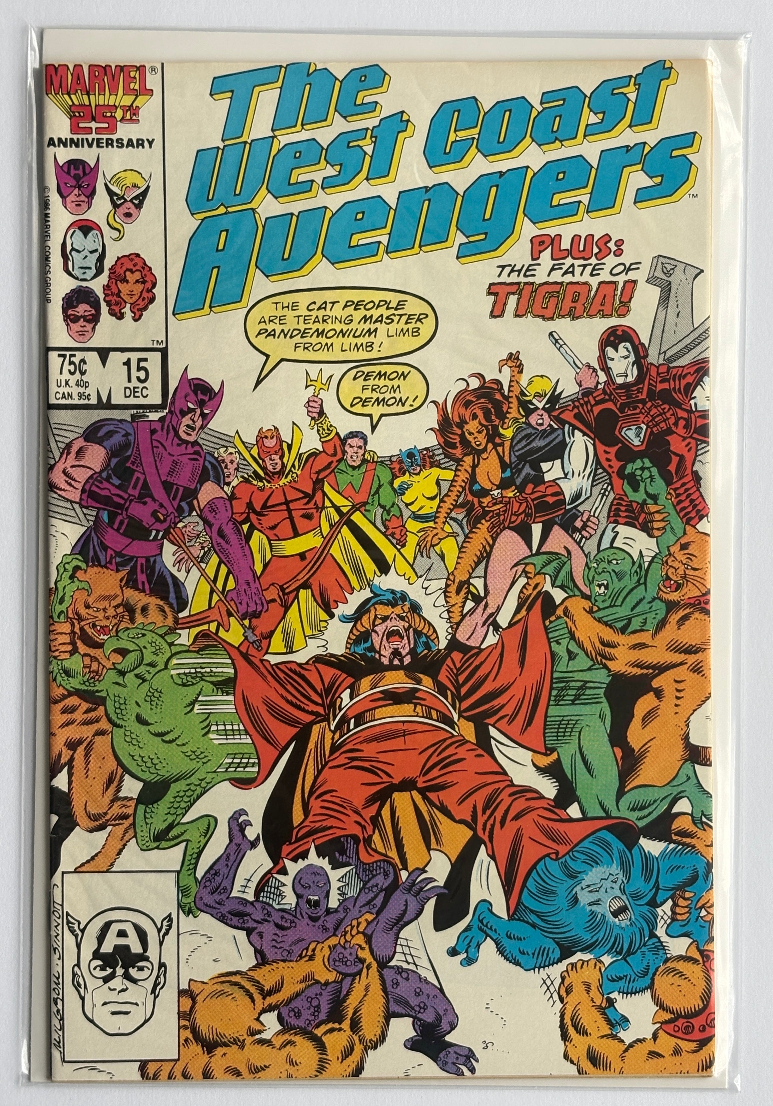 The West Coast Avengers #15 - Marvel Comics - December 1986 VF- 7.5