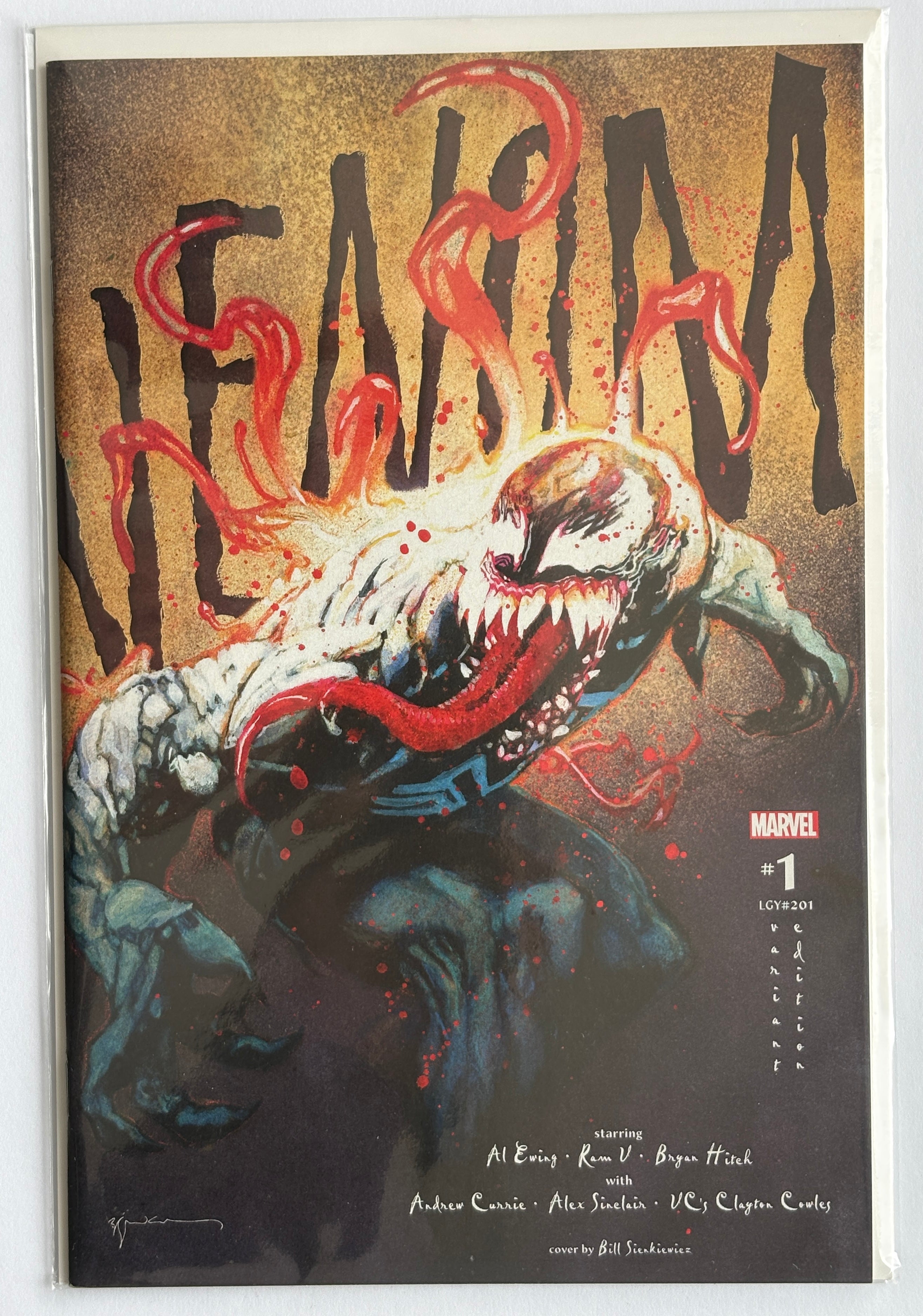Venom #1 - 1st  Printing 1:25 Sienkiewicz Variant Marvel December 2021 NM 9.4
