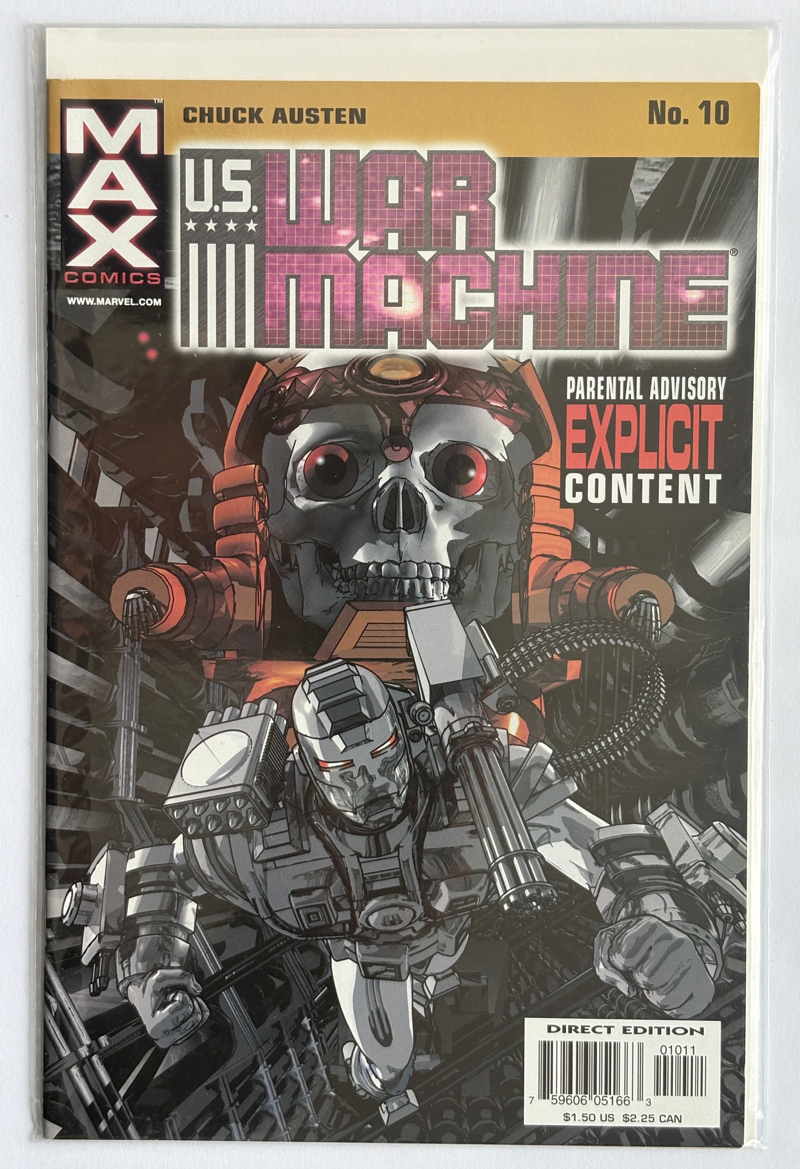 US War Machine #10 - 1st Printing - Max Marvel Comics - January 2002 VF+ 8.5