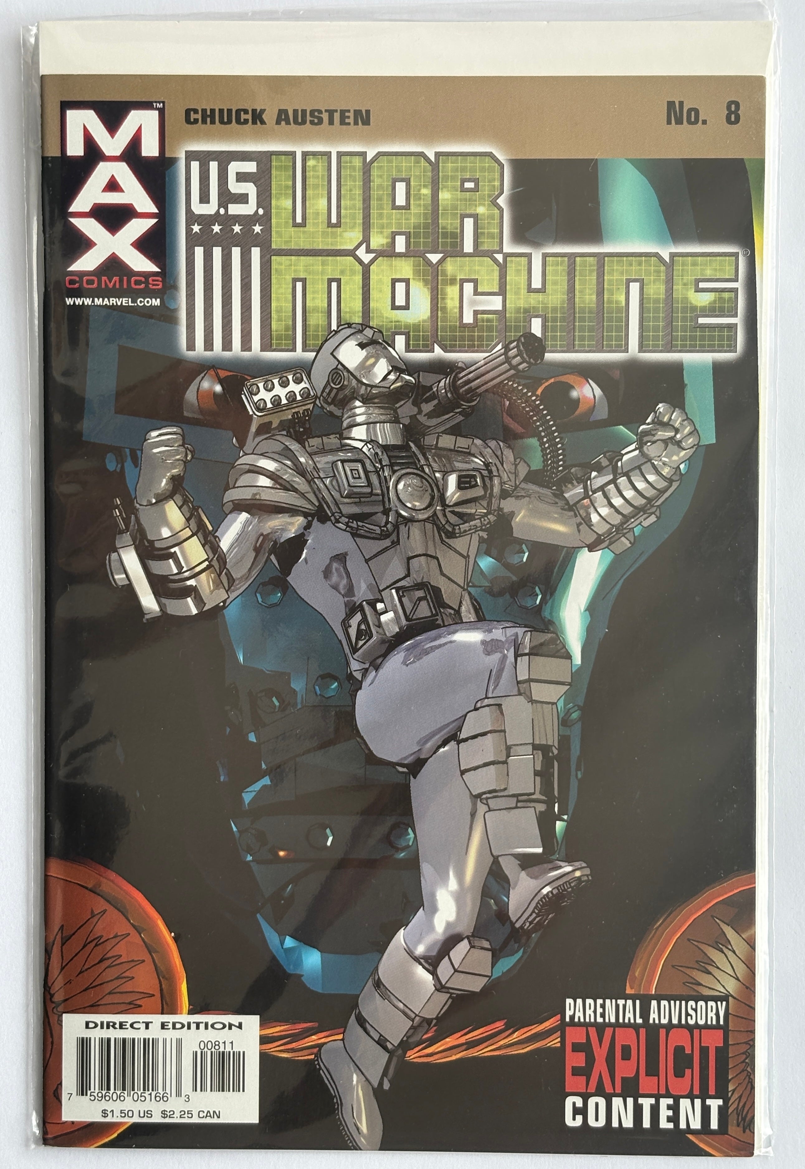 US War Machine #8 - 1st Printing - Max Marvel Comics - December 2001 VF 8.0