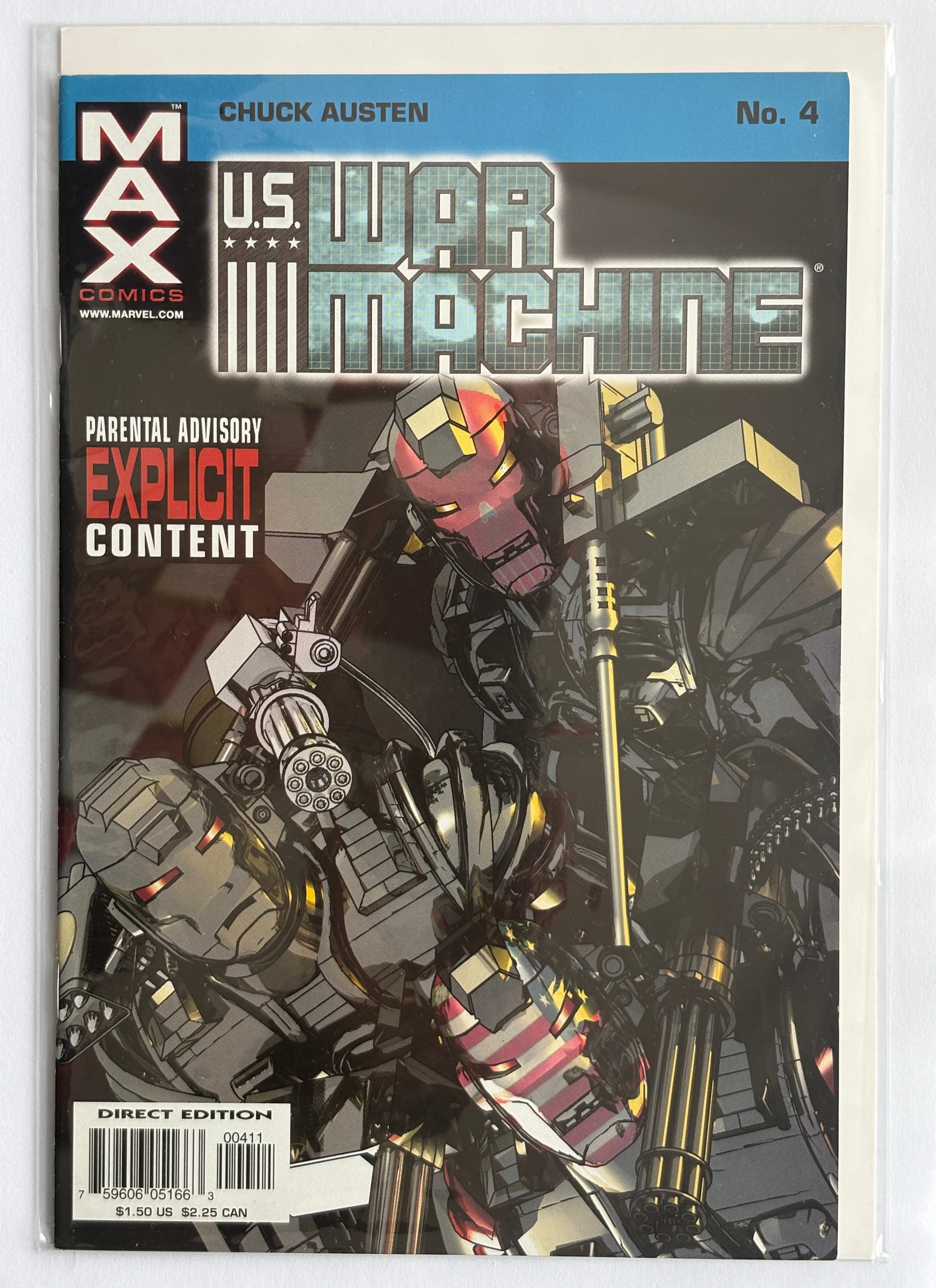 U.S. War Machine #4 - 1st Printing - Marvel Comics December 2001 F/VF 7.0