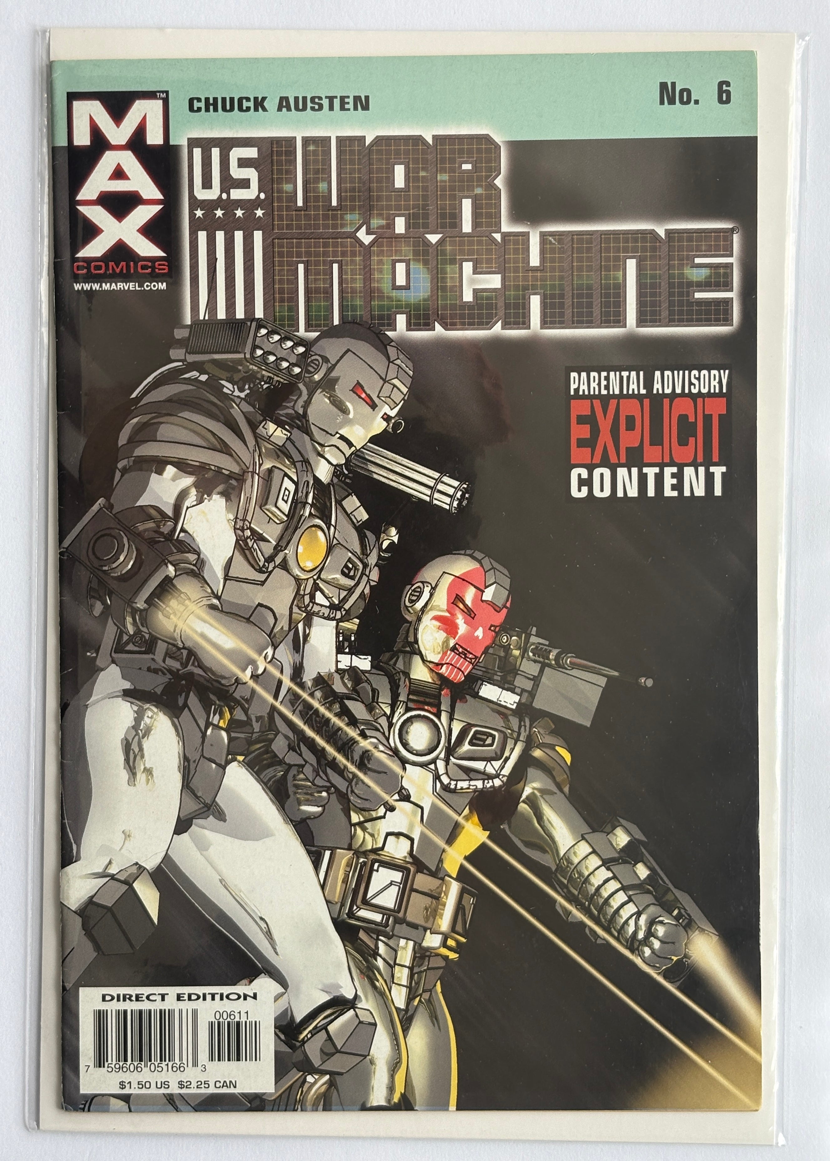 U.S. War Machine #6 - 1st Printing - Marvel Comics December 2001 F/VF 7.0