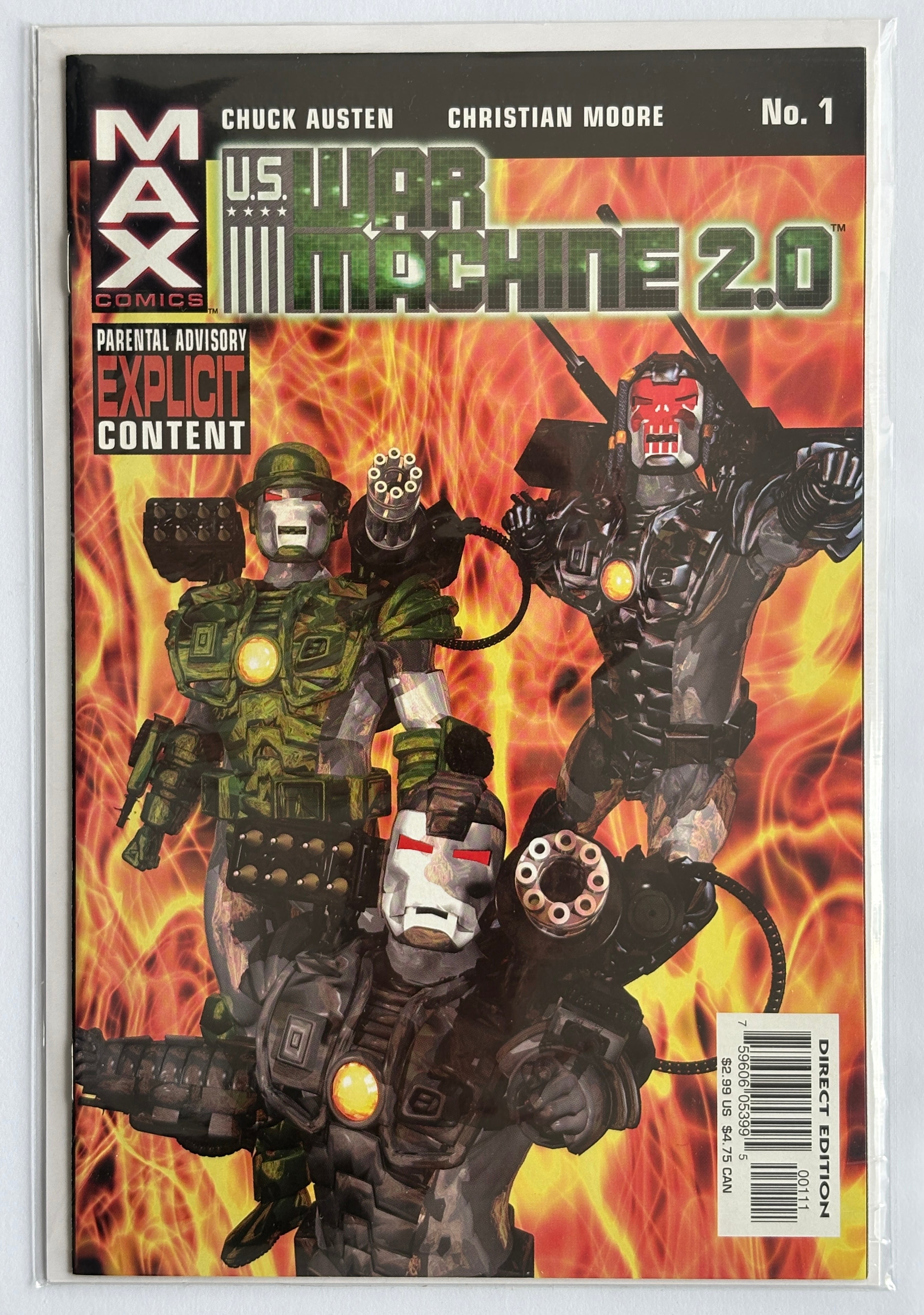 US War Machine 2.0 #1 - 1st Printing - Max Marvel Comics September 2003 VF+ 8.5