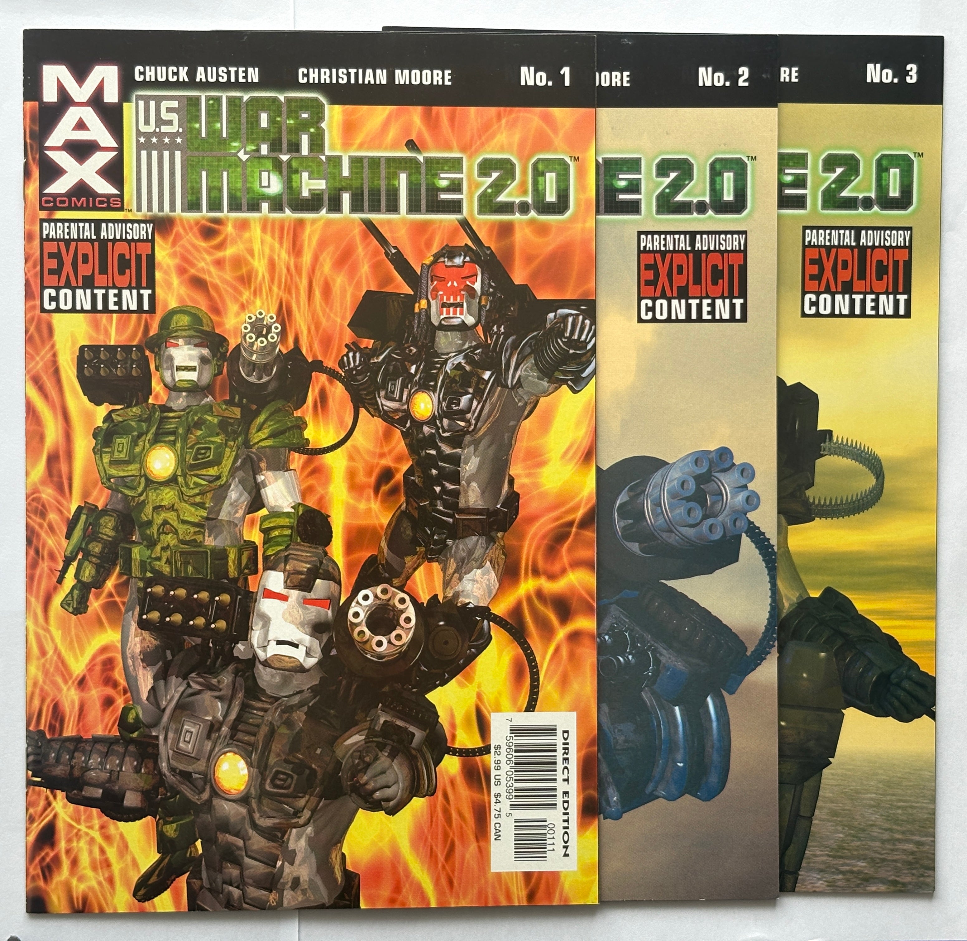 U.S. War Machine 2.0 #1 to 3 Set of 3 Comics Max (Marvel) 2003 VF- 7.5