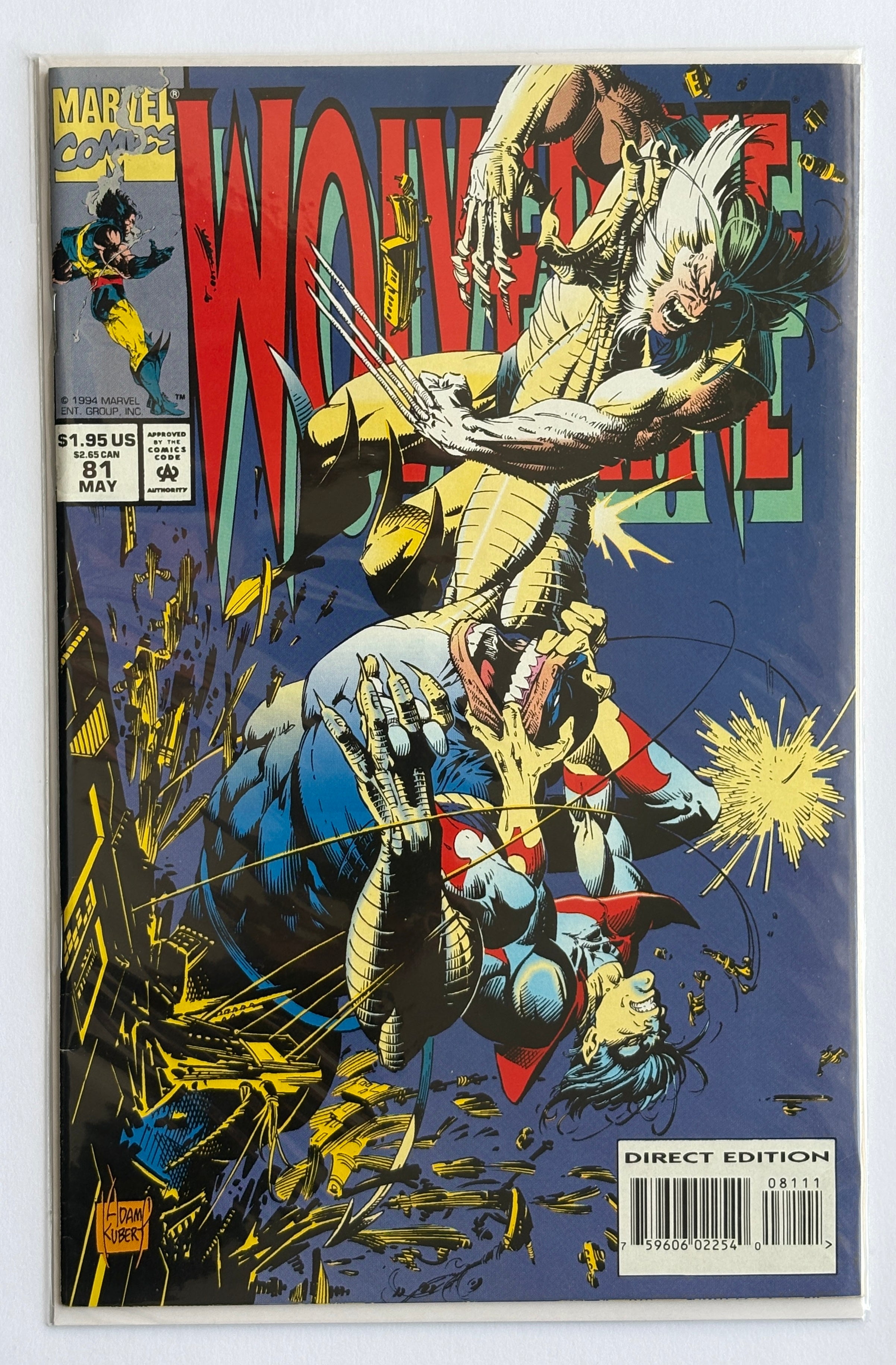 Wolverine #81 - 1st Printing (With Cards)  Marvel Comics May 1994 F/VF 7.0