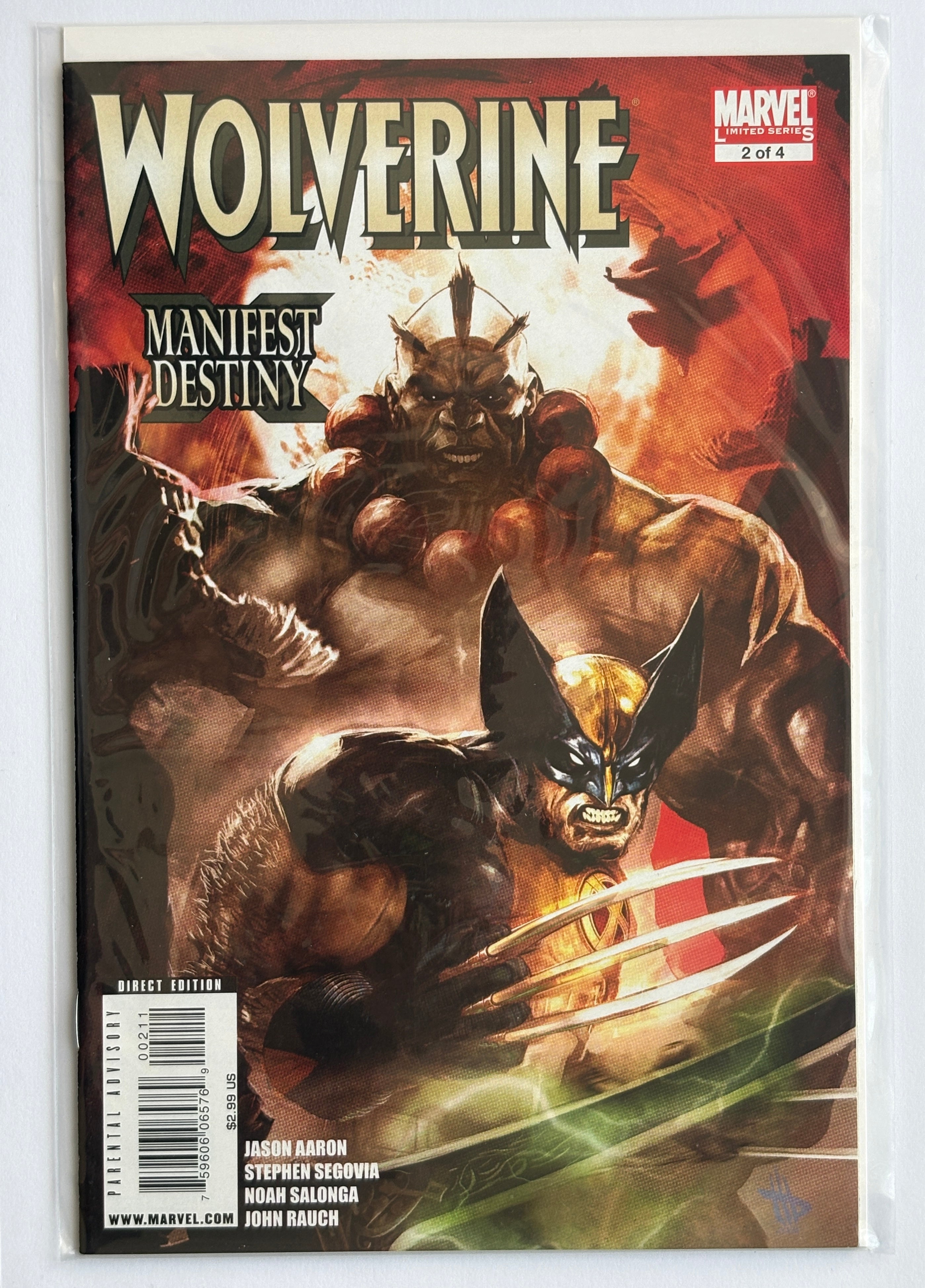 Wolverine #2 - Manifest Destiny - Direct Edition 1st Print January 2009 VF 8.0