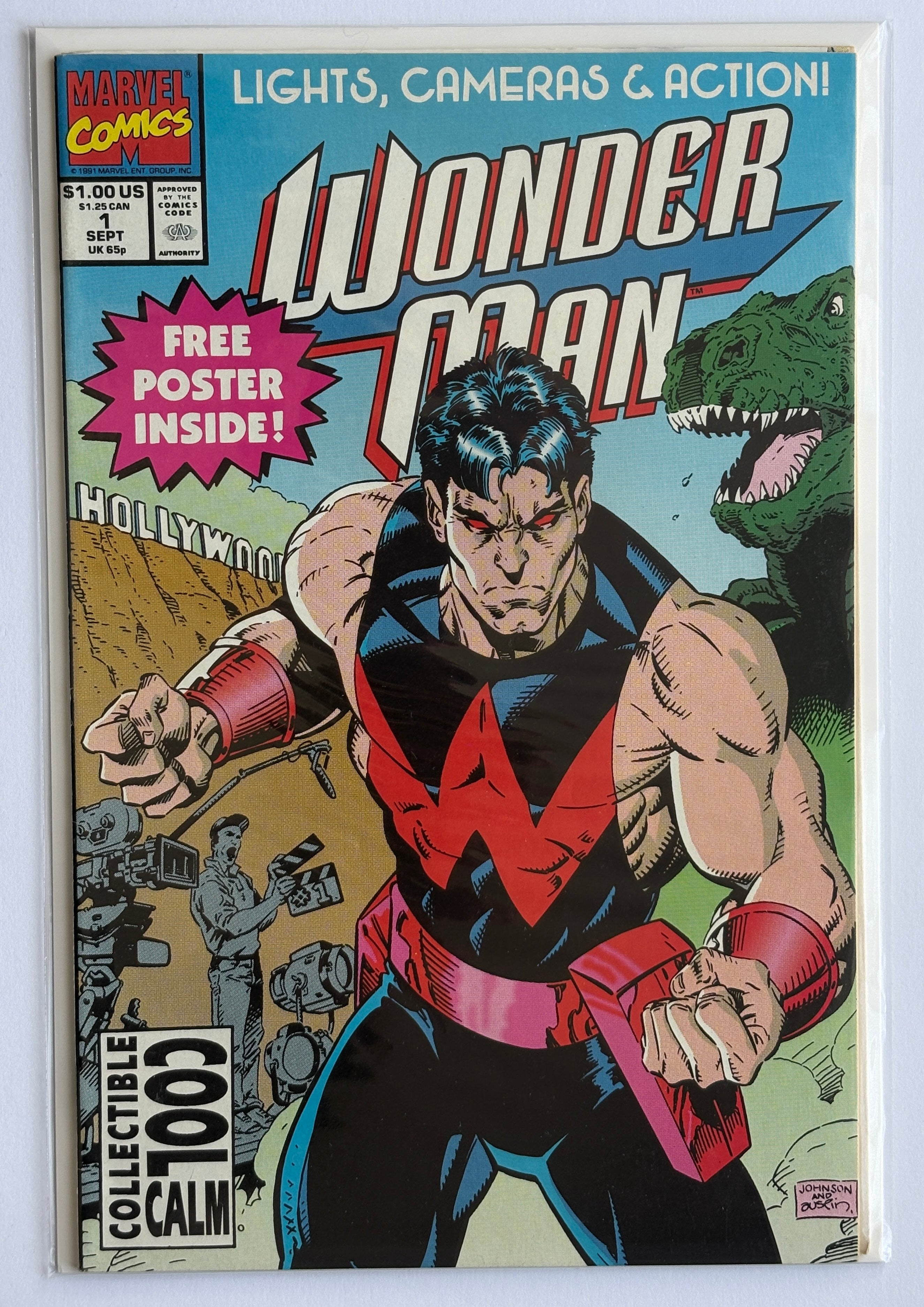 Wonder Man #1 - Complete with Free Poster Marvel Comics September 1991 VF 8.0