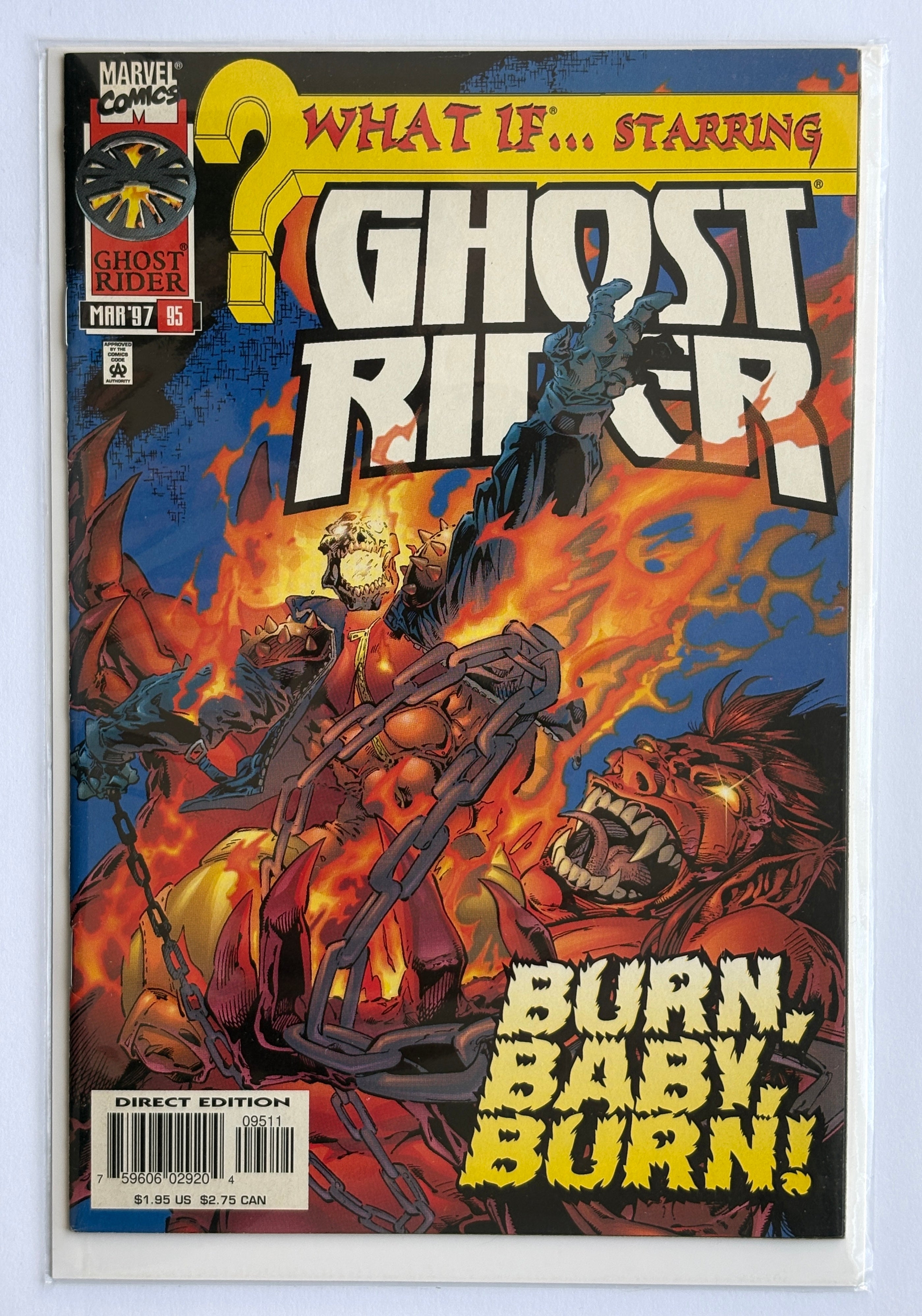 What If... #95 starring Ghost Rider - 1st Printing Marvel March 1997 VF- 7.5