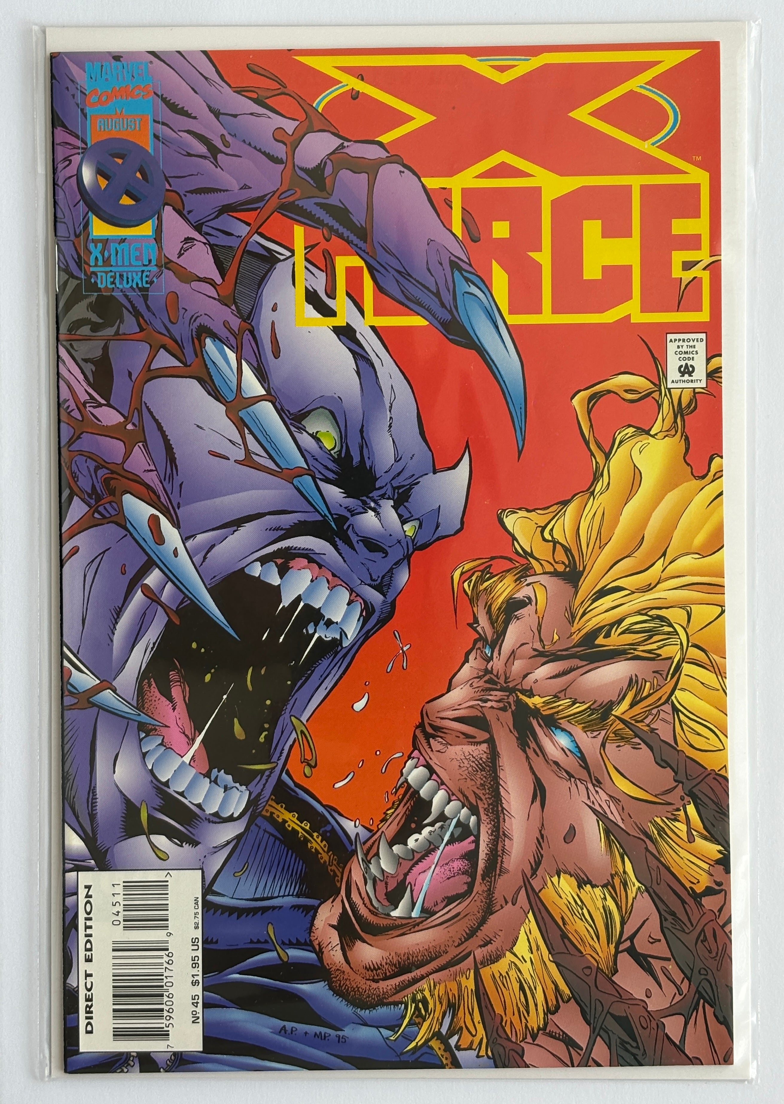 X-Force #45 - 1st Printing - Marvel Comics August 1995 F/VF 7.0