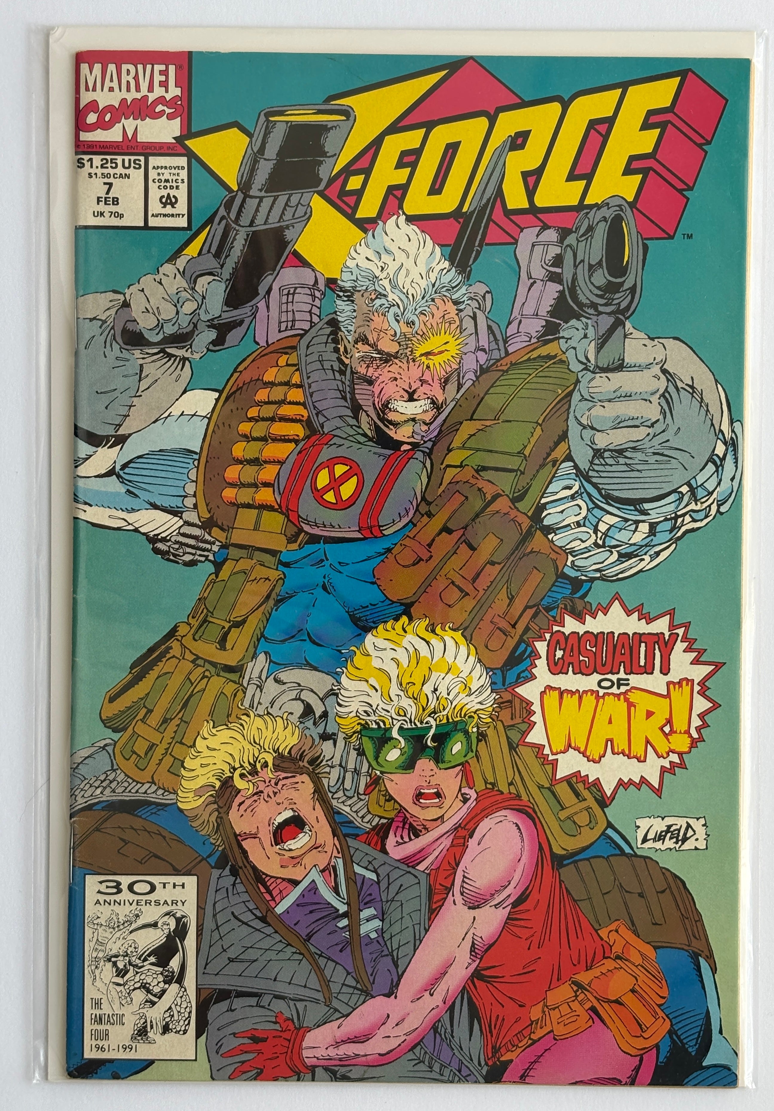 X-Force #7  - Marvel Comics February 1992 F/VF 7.0
