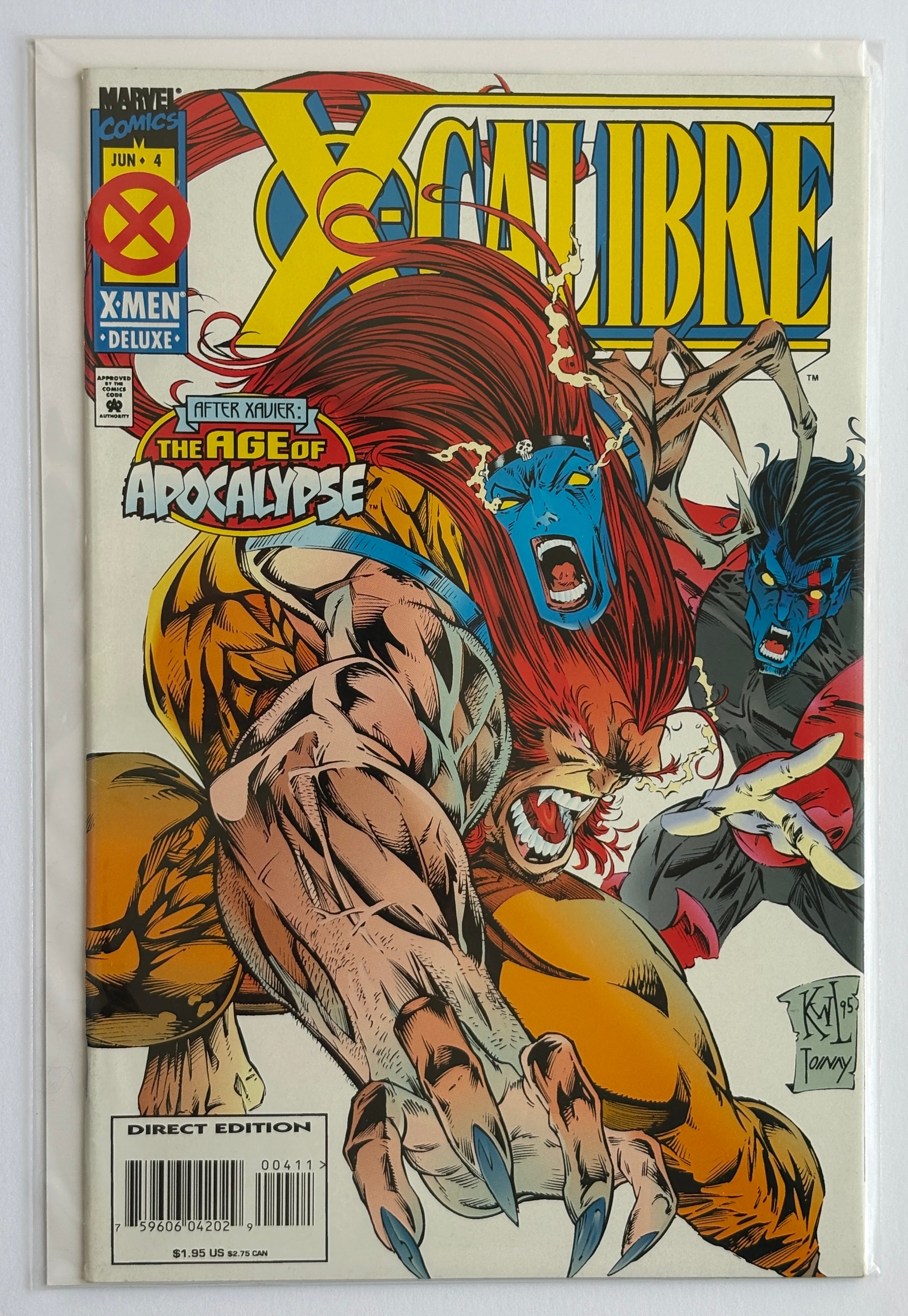 X-Calibre #4 - The Age of Apocalypse - Marvel Comics June 1995 VF+ 8.5
