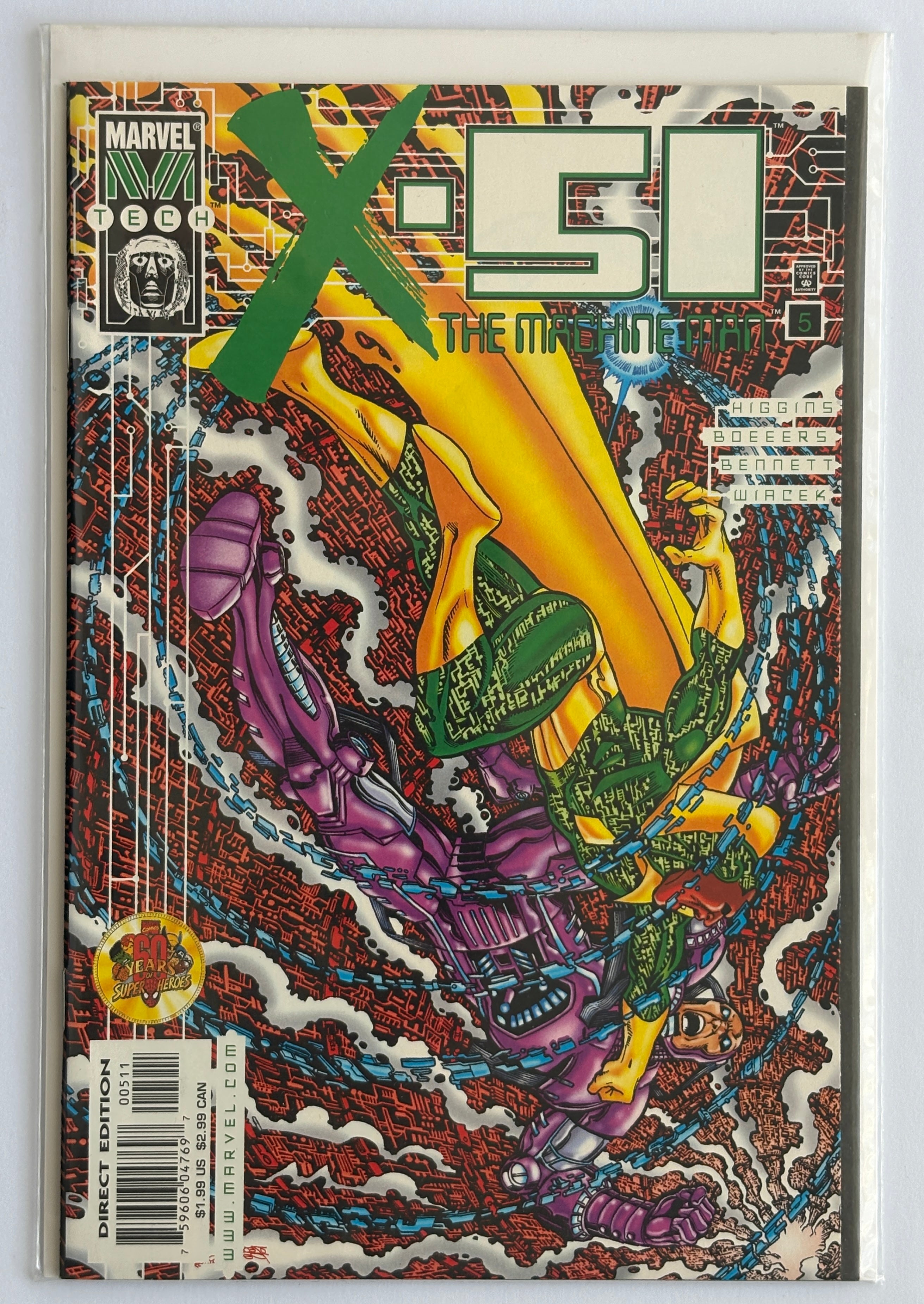 X-51 The Machine Man #5 - 1st Printing Marvel Comics December 1999 VF 8.0