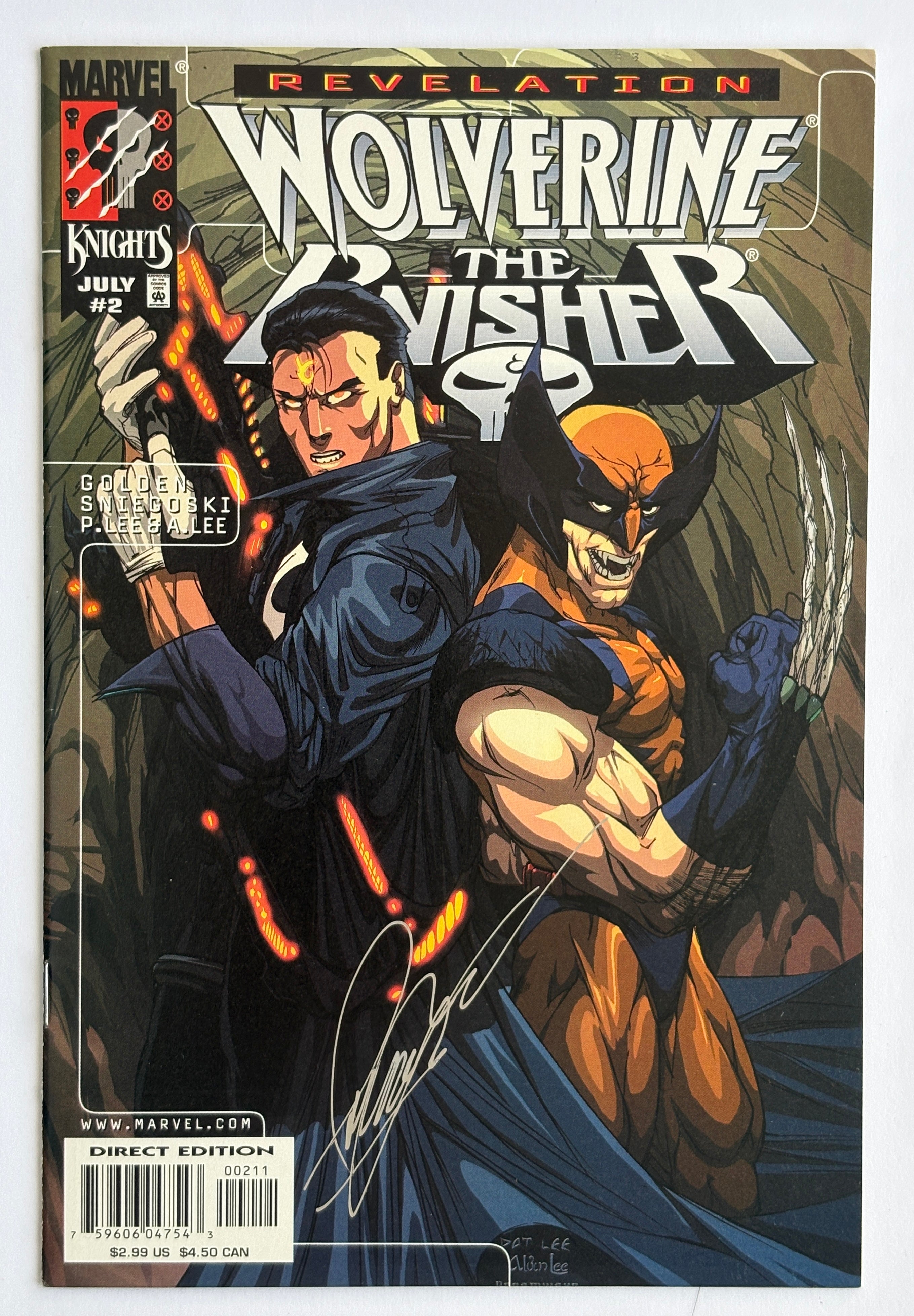 Wolverine / Punisher: Revelation #2 signed by Pat Lee Marvel July 2001 NM 9.4