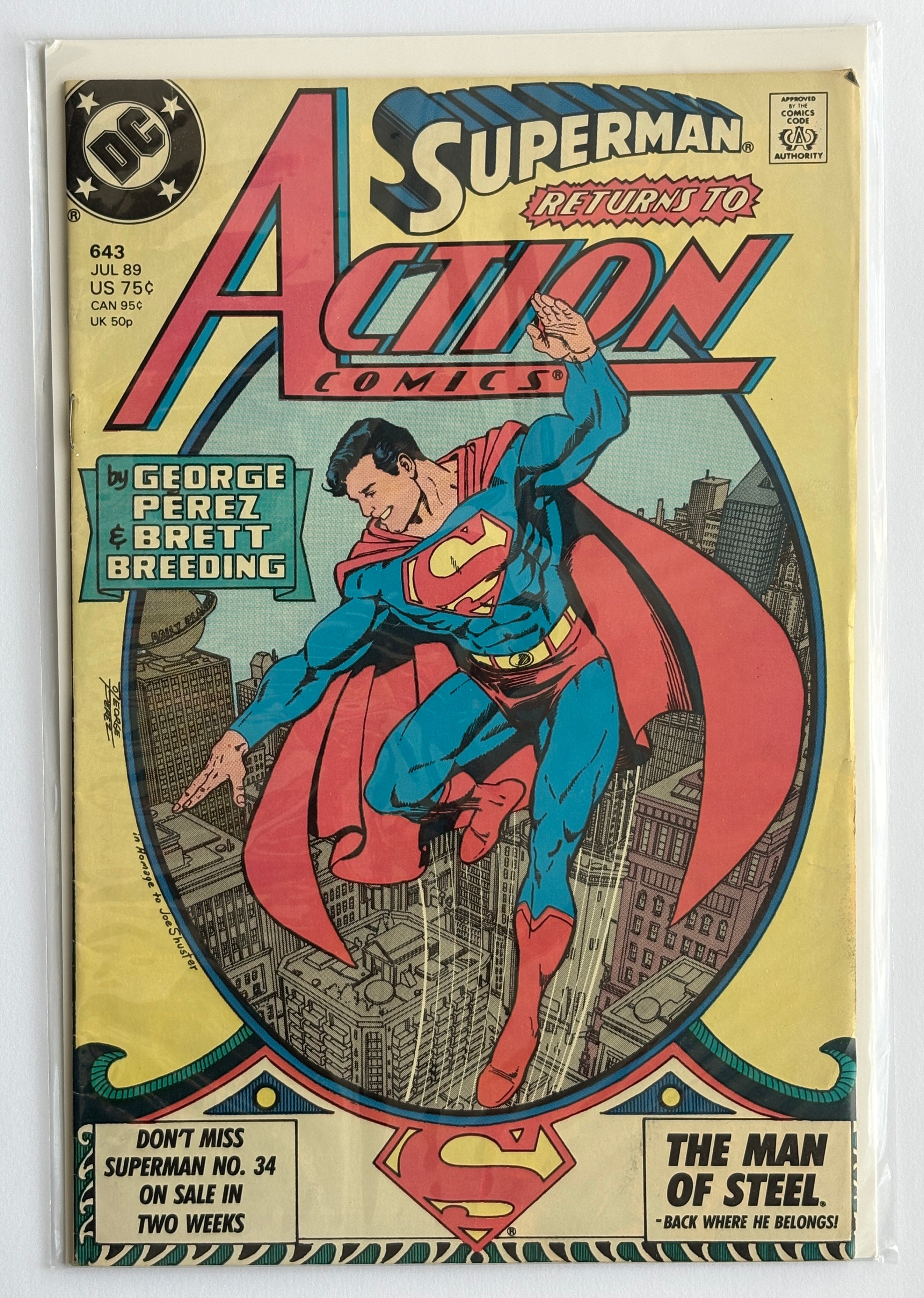 Action Comics #643 - DC Comics - July 1989 F/VF 7.0