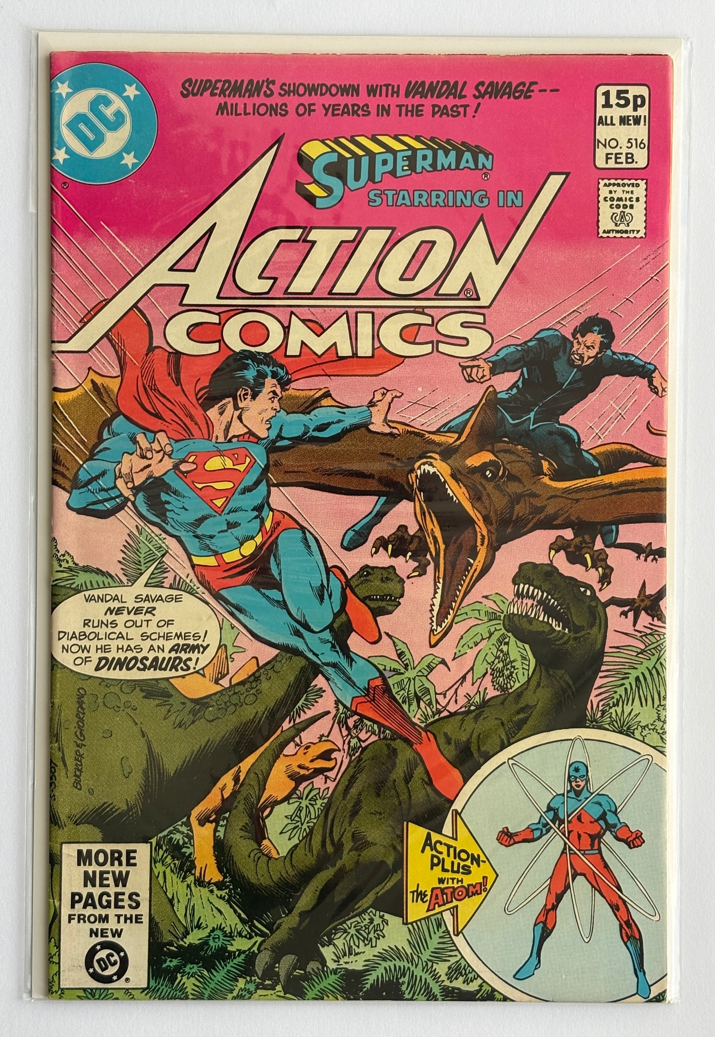 Action Comics #516 - Superman - DC Comics UK Variant February 1981 FN 6.0