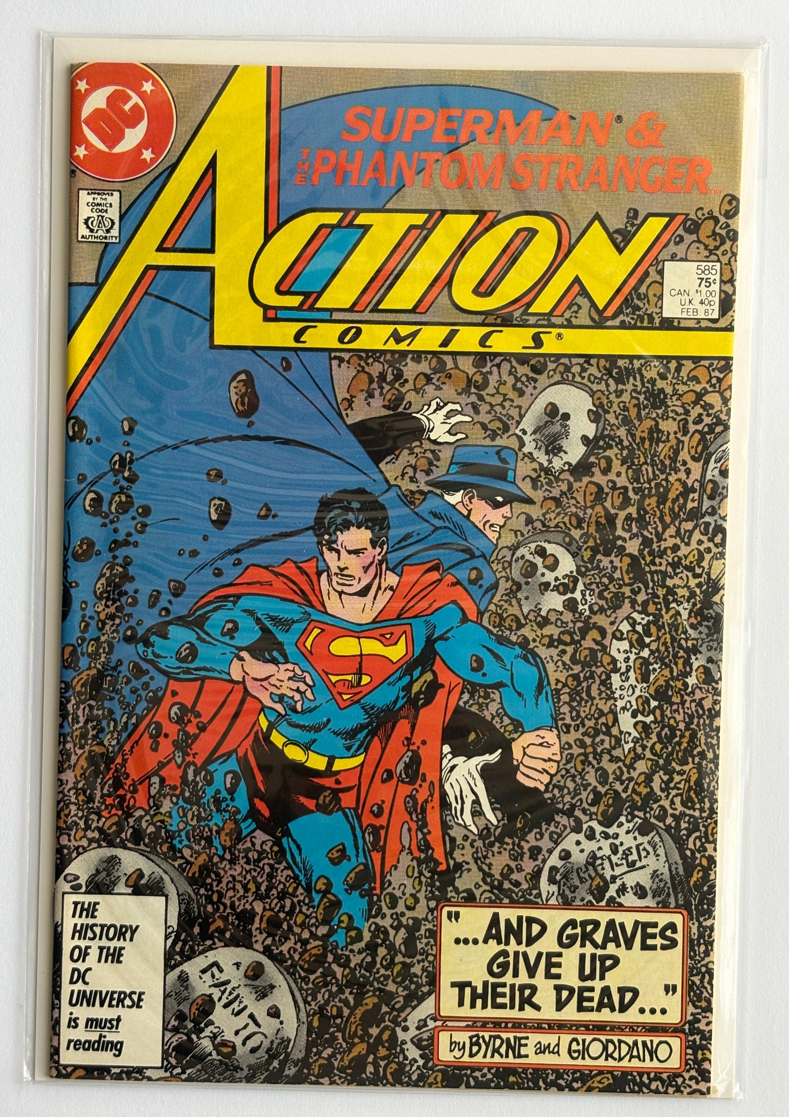 Action Comics #585 - Superman & The Phantom Stranger DC Comics Feb 1987 VF 8.0