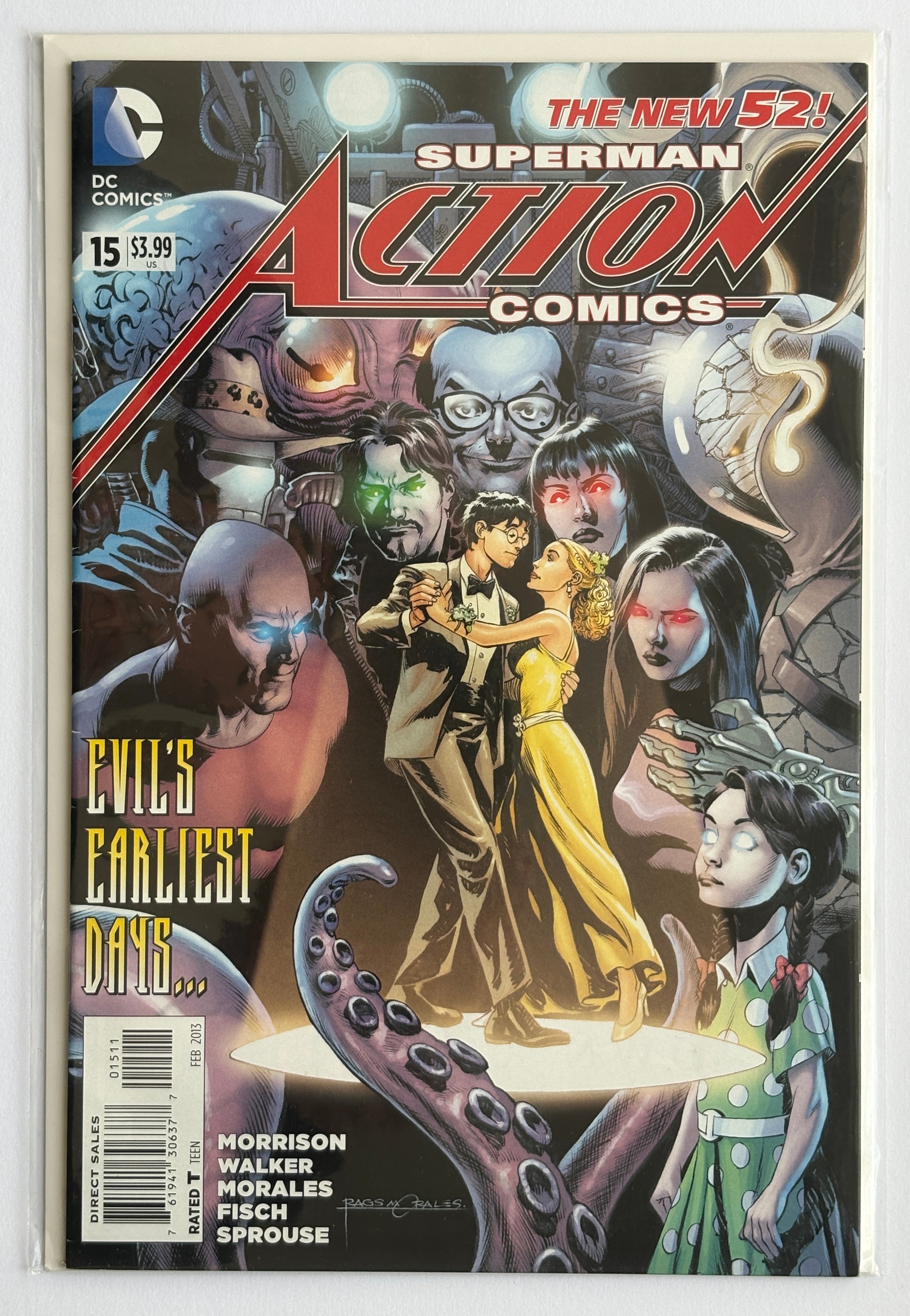 Action Comics #15 - New 52 Superman 1st Printing - DC Comics Feb 2013 F/VF 7.0