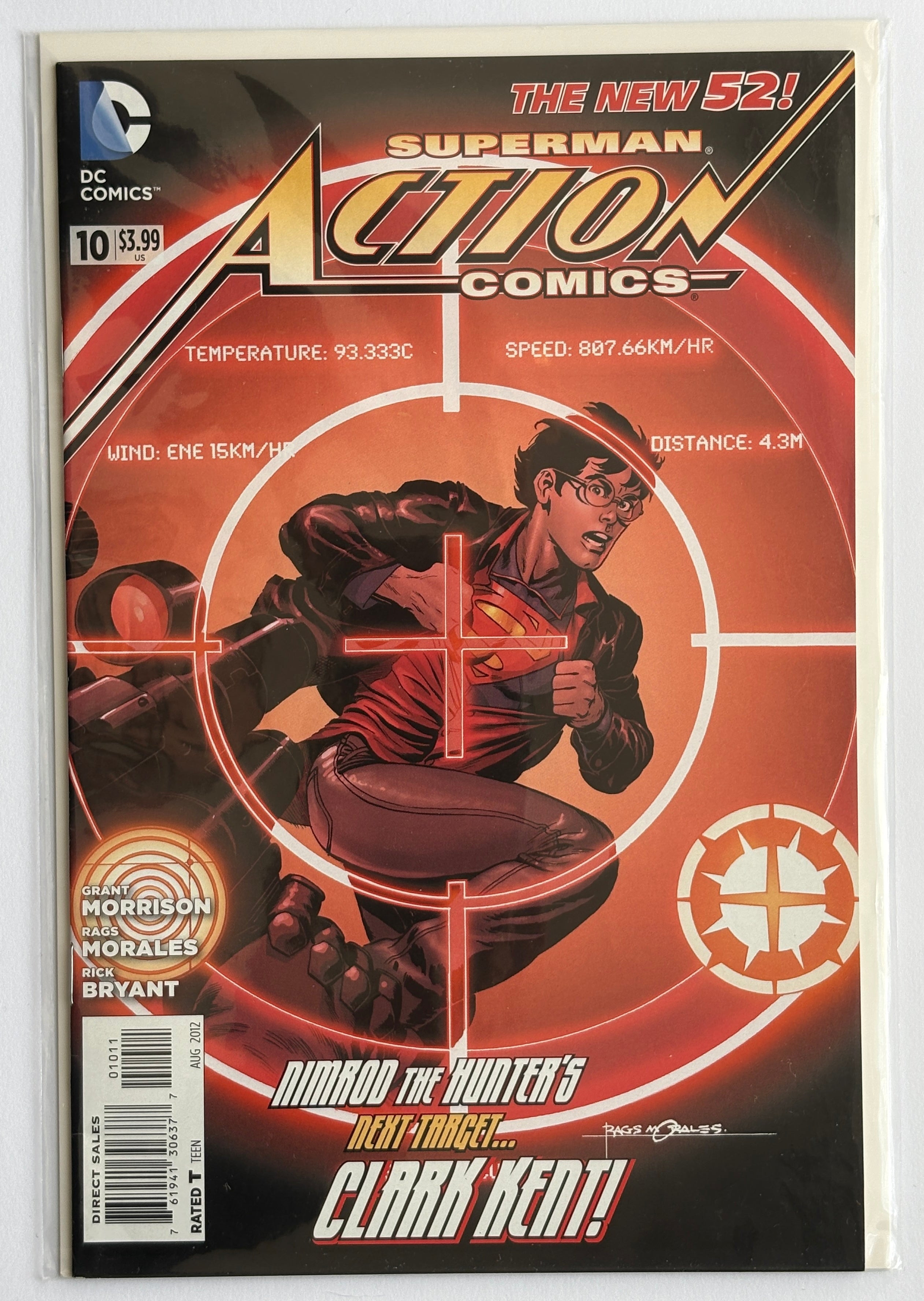 Action Comics #10 - New 52 Superman 1st Printing - DC Comics August 2012 VF 8.0