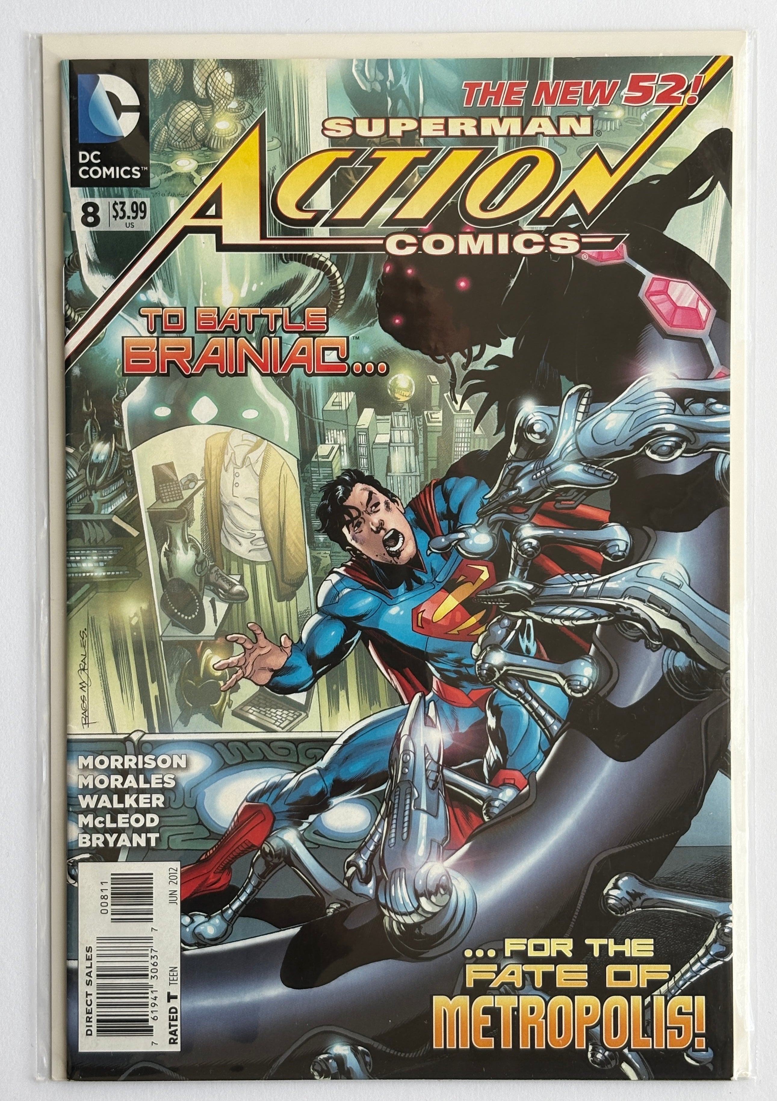 Action Comics #8 - New 52 Superman 1st Printing - DC Comics June 2012 F/VF 7.0