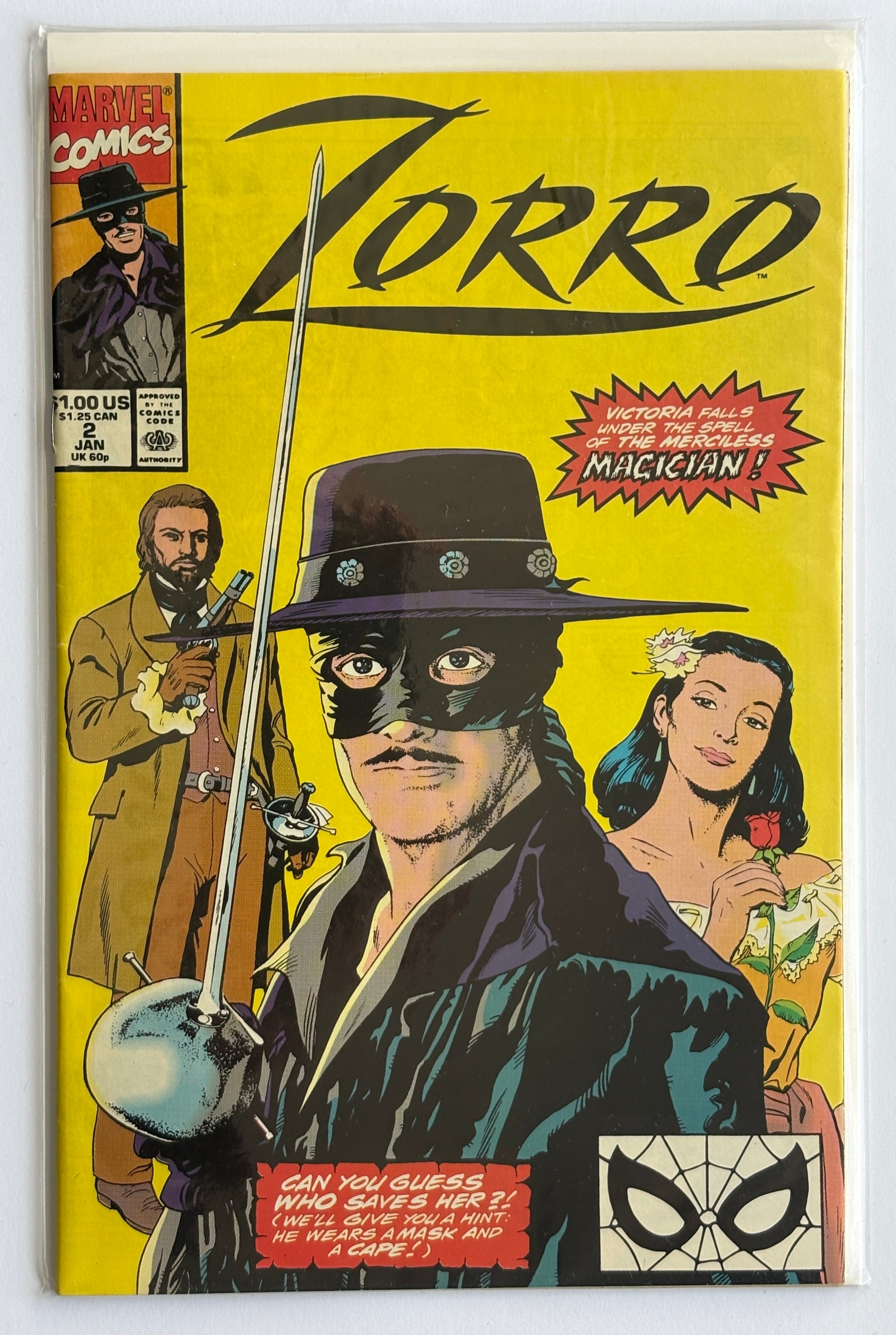 Zorro #2 - Marvel Comics - January 1991 F/VF 7.0