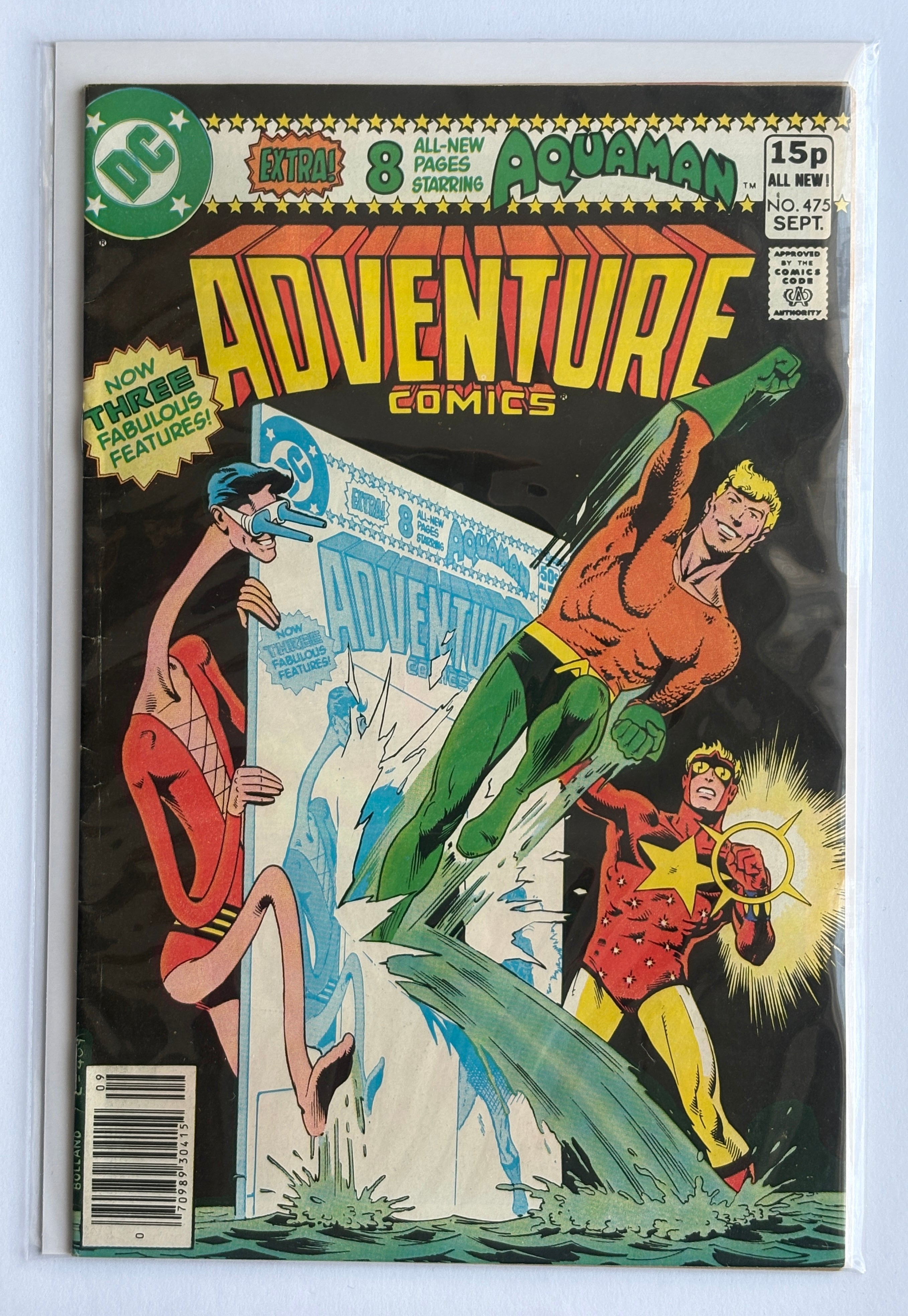 Adventure Comics #475 - Aquaman - DC Comics UK Variant - September 1980 FN+ 6.5