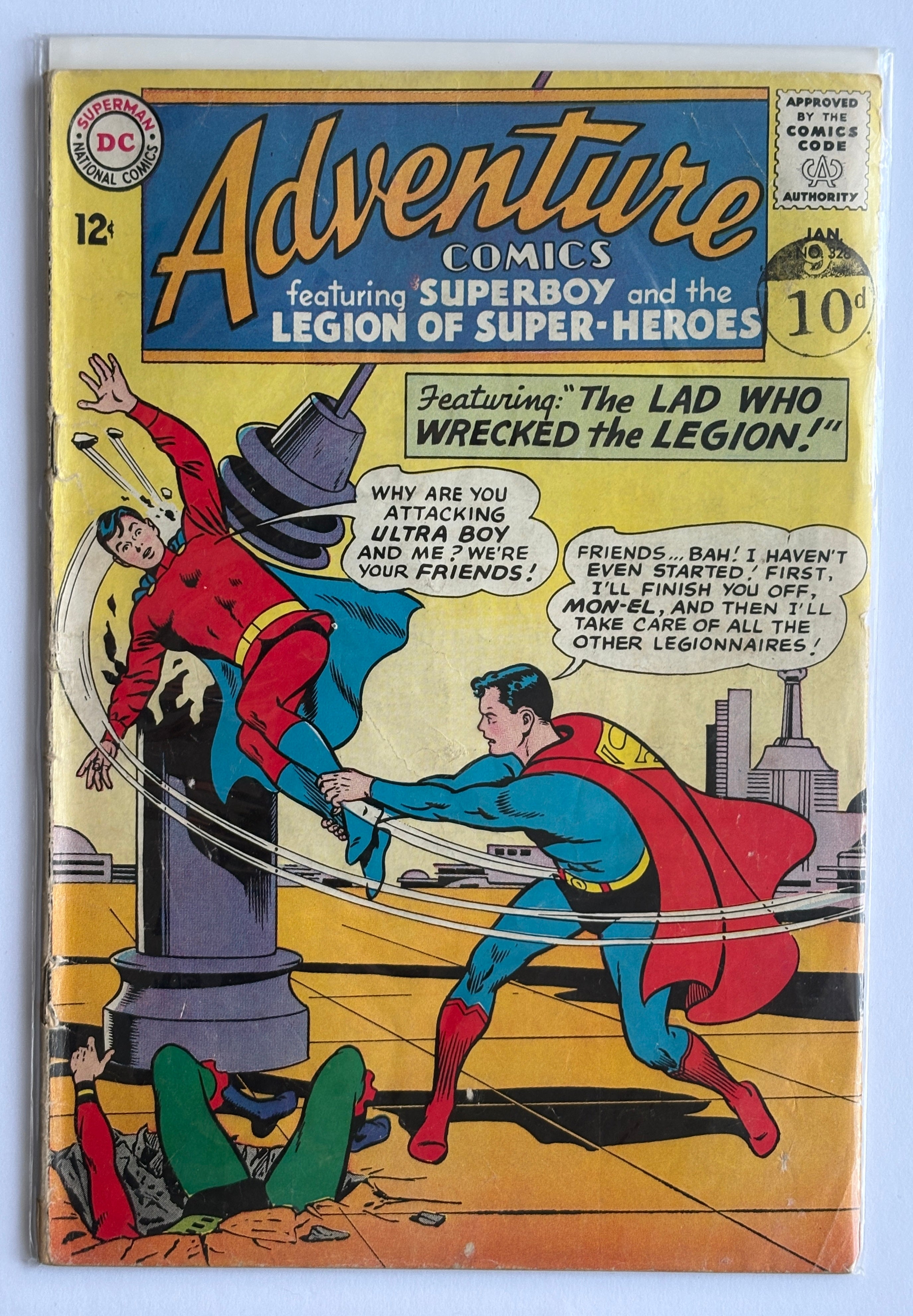 Adventure Comics #328 - Superboy Legion of Superheroes DC January 1965 VG- 3.5